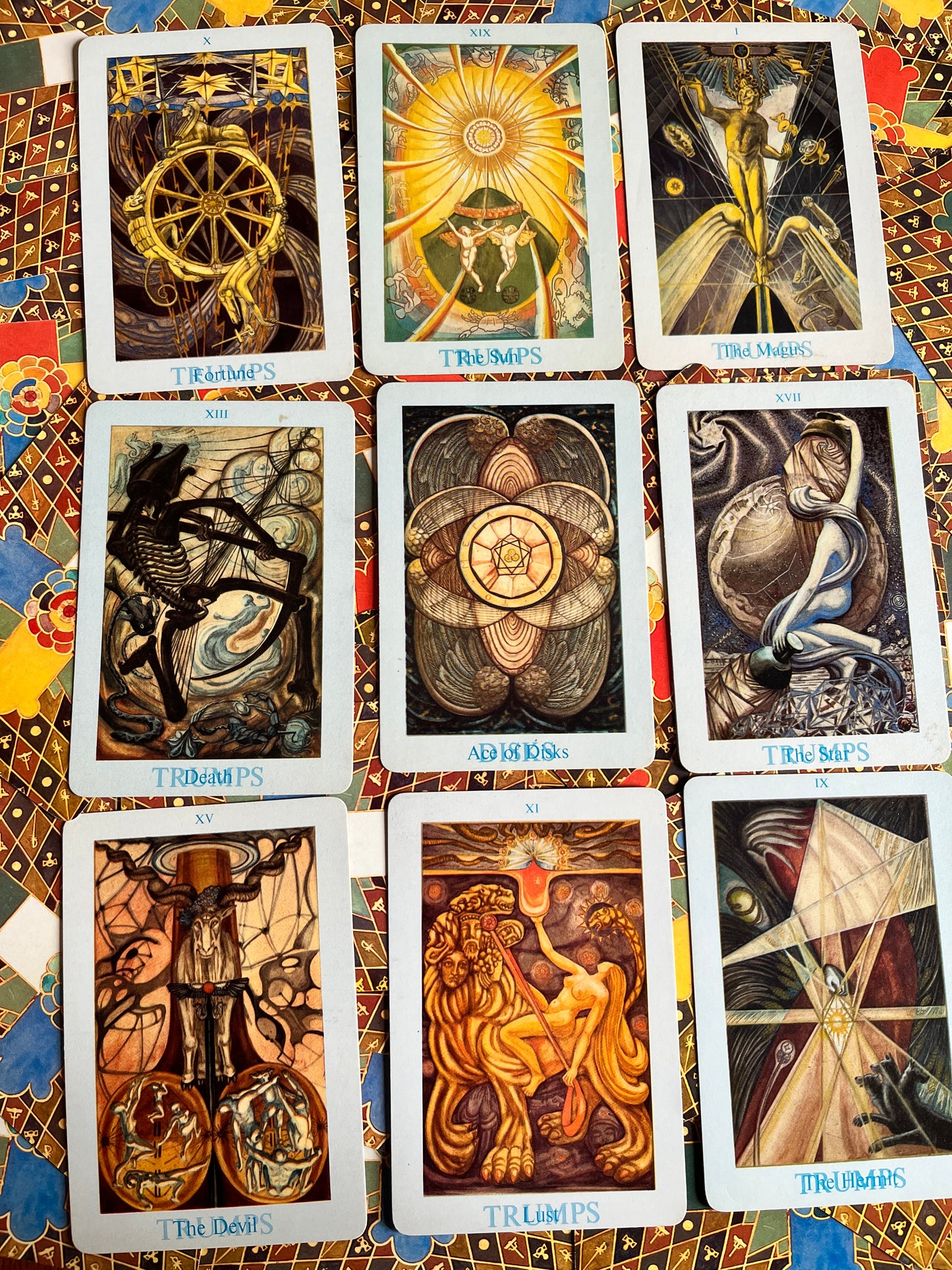 Thoth Tarot Cards - Aleister Crowley & Frieda Harris (Samuel Weiser Edition 1973 - "Version B")