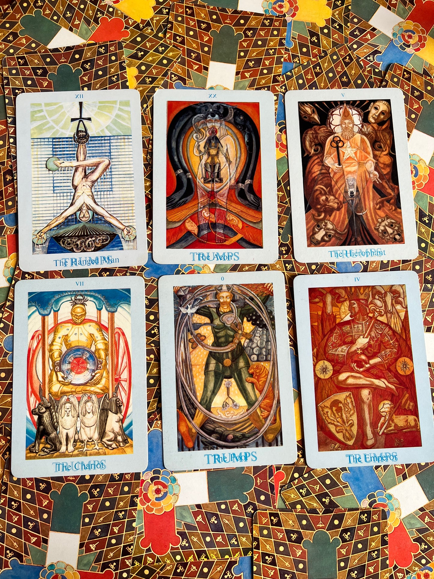Thoth Tarot Cards - Aleister Crowley & Frieda Harris (Samuel Weiser Edition 1973 - "Version B")