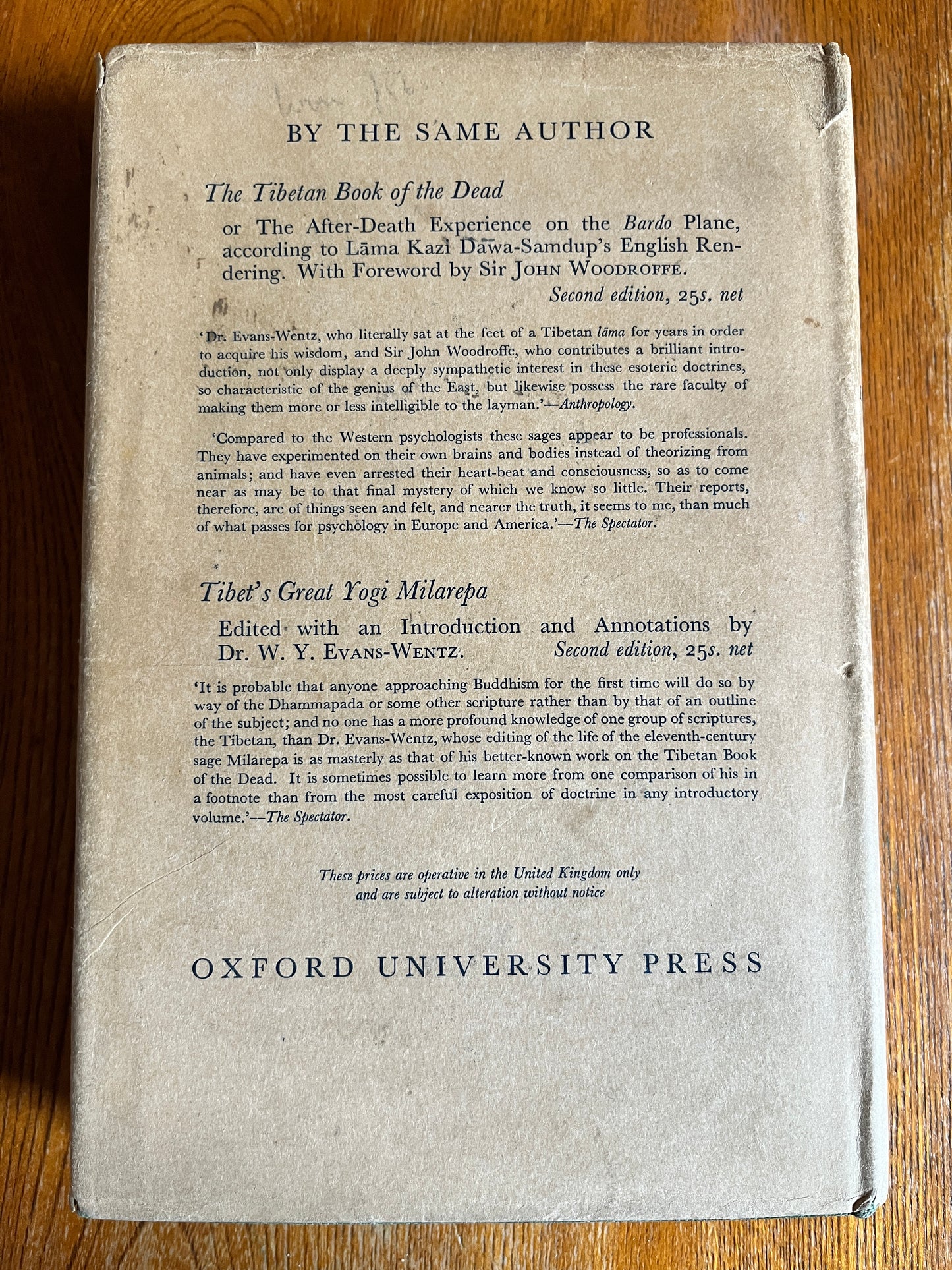 The Tibetan Book of The Great Liberation - Ed. W. Y. Evans-Wentz, commentary by C. G. Jung (FIRST EDITION)