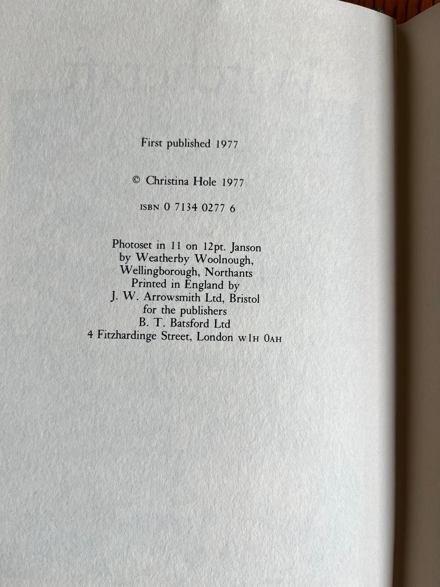 Witchcraft in England - Christina Hole, illus Mervyn Peake (First Edition 1977)