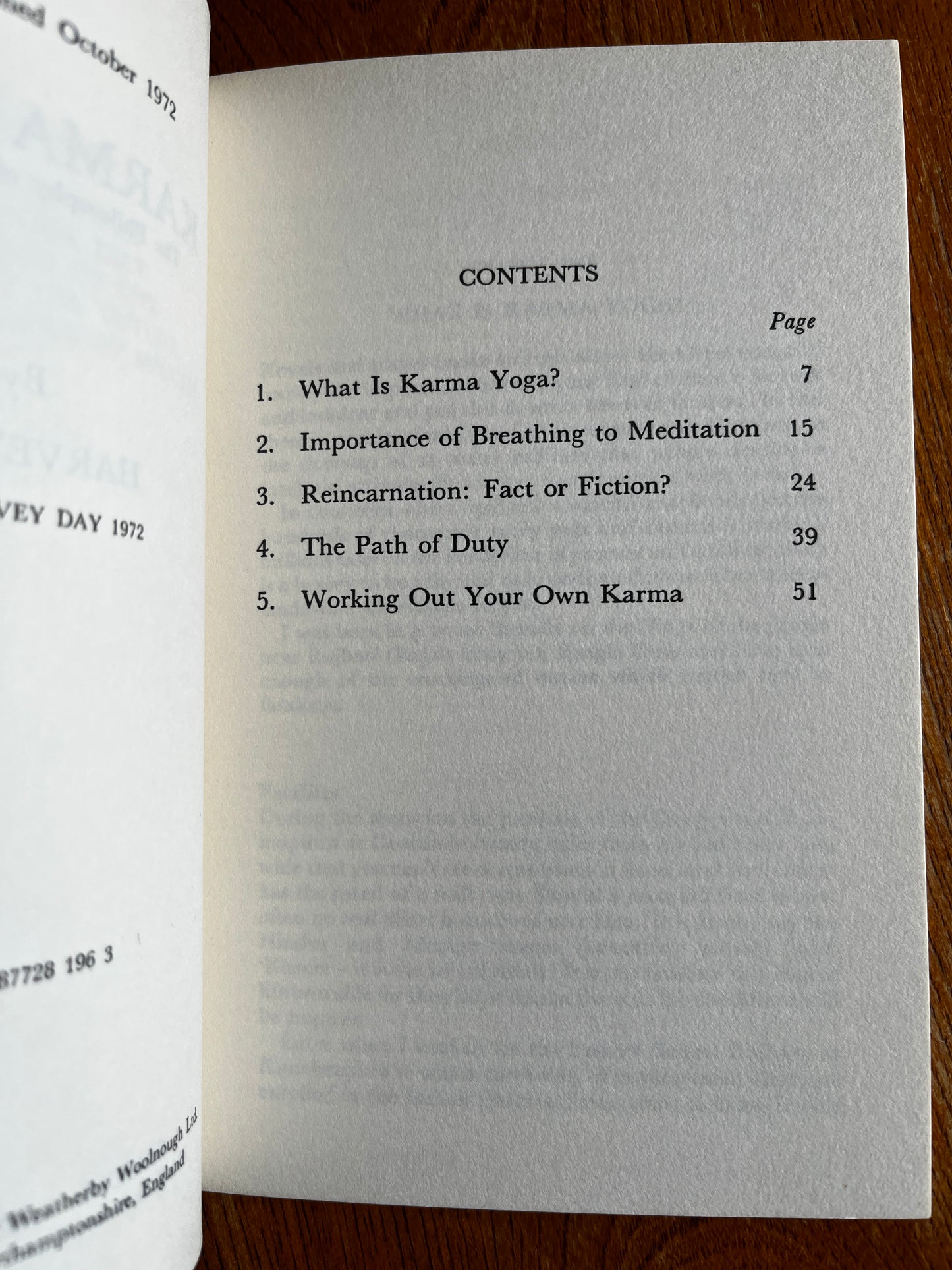 Karma Yoga - Harvey Day (Near-New First Edition 1972)