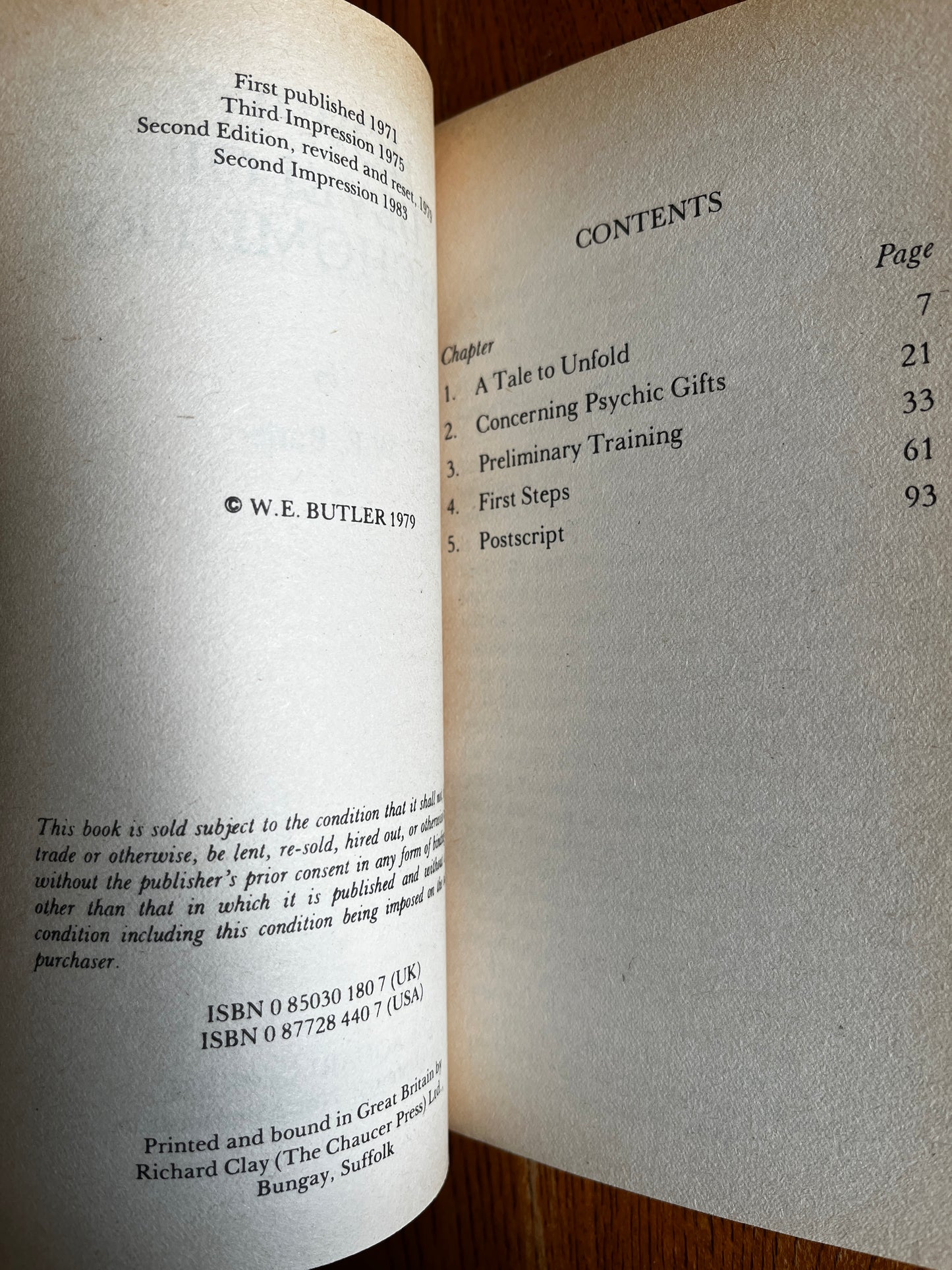 How to Develop Psychometry - W. E. Butler