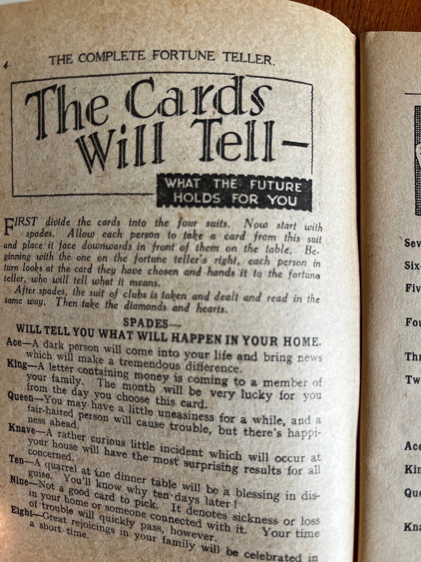 The Complete Fortune Teller - RARE 1930s Newspaper Insert Booklet by Red Letter Magazine