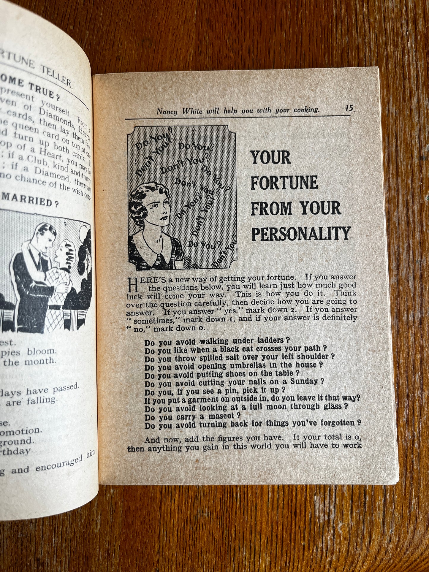 The Complete Fortune Teller - RARE 1930s Newspaper Insert Booklet by Red Letter Magazine