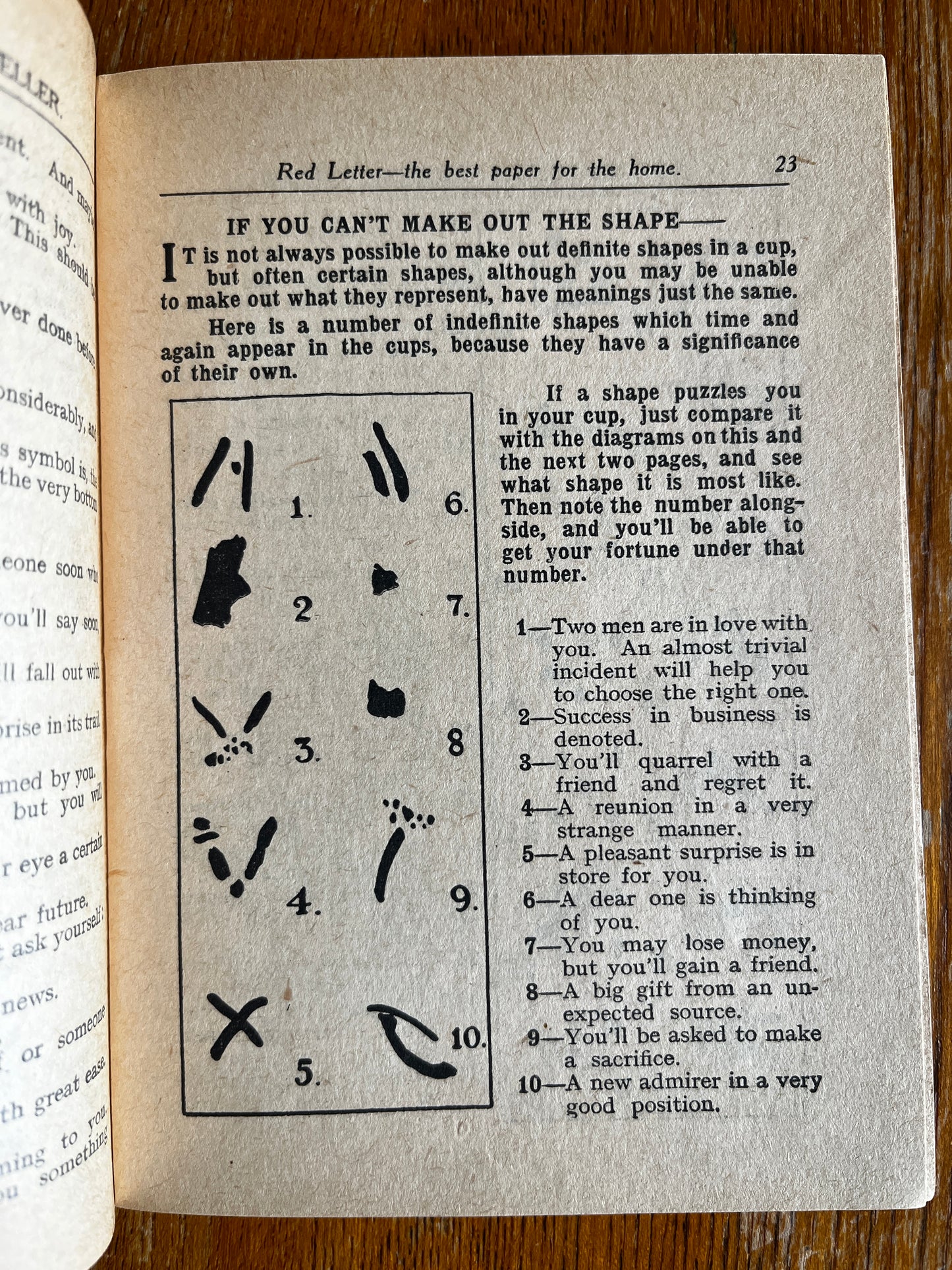 The Complete Fortune Teller - RARE 1930s Newspaper Insert Booklet by Red Letter Magazine