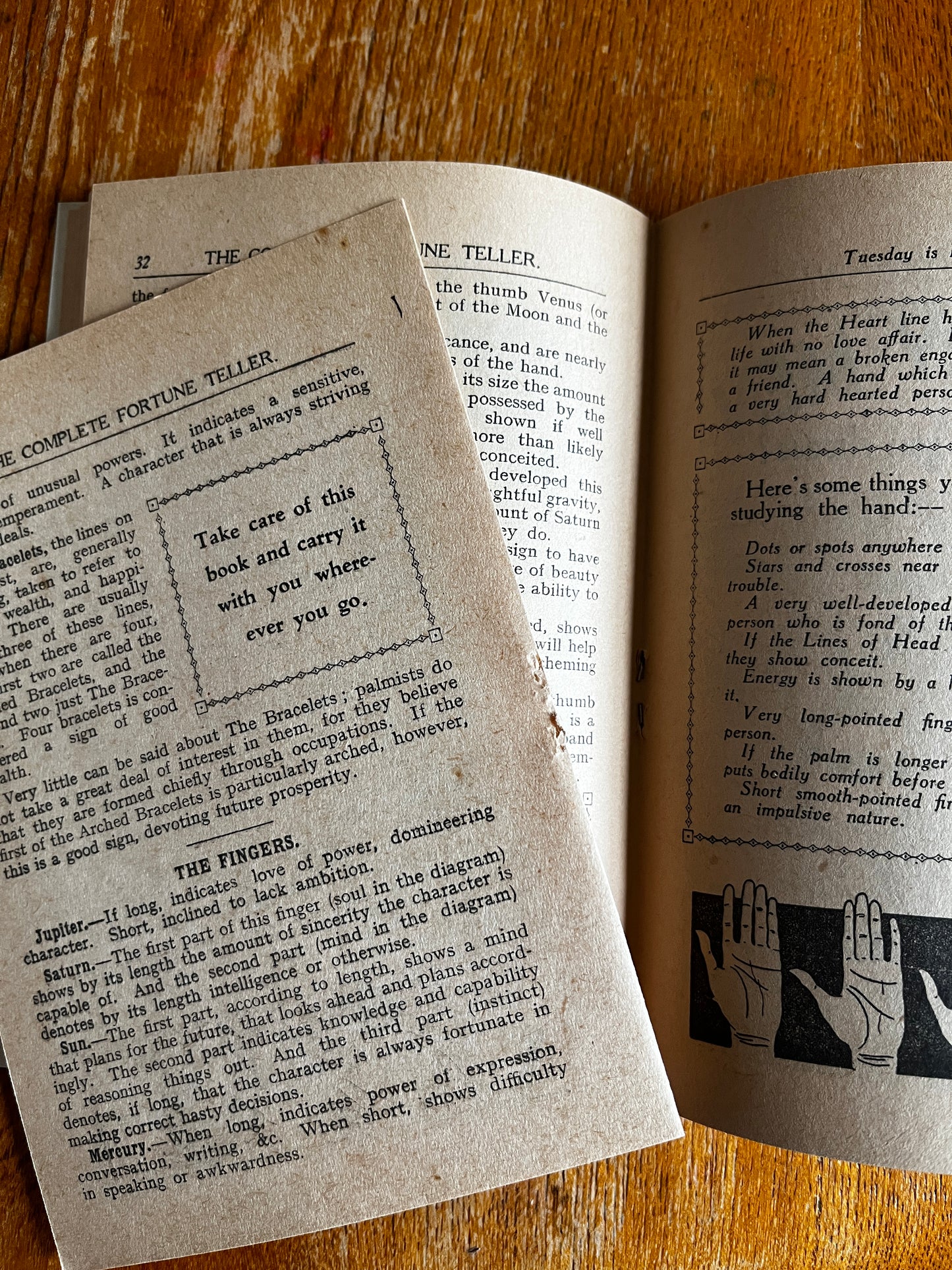 The Complete Fortune Teller - RARE 1930s Newspaper Insert Booklet by Red Letter Magazine