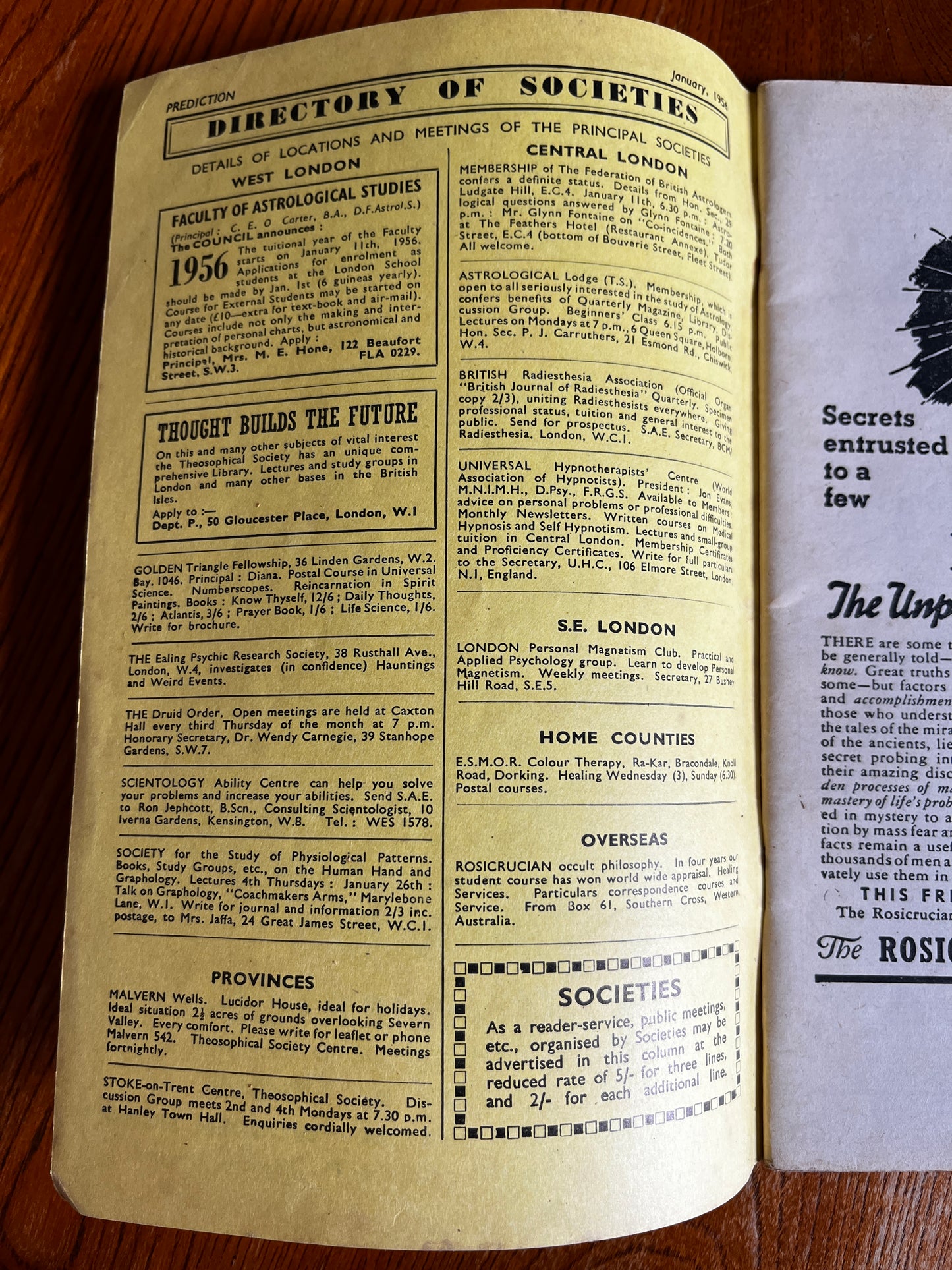 Prediction Magazine - January 1956 (RARE)