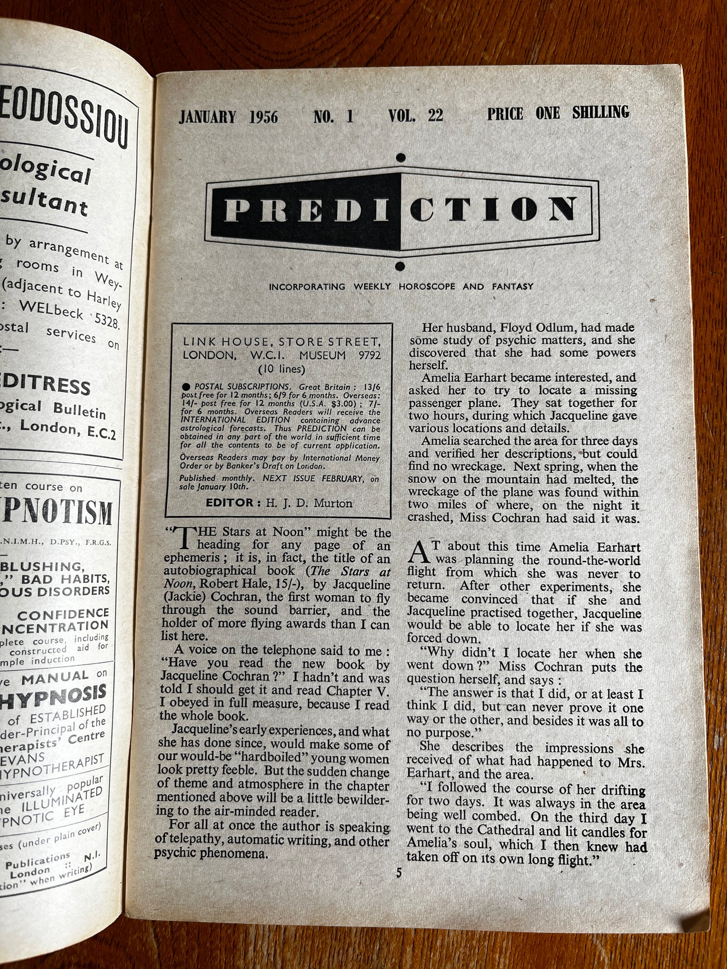 Prediction Magazine - January 1956 (RARE)