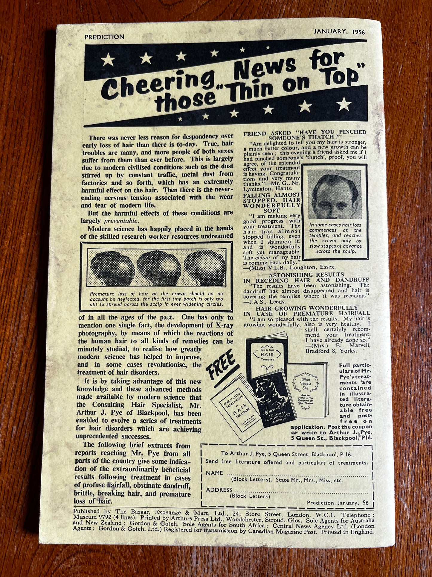 Prediction Magazine - January 1956 (RARE)