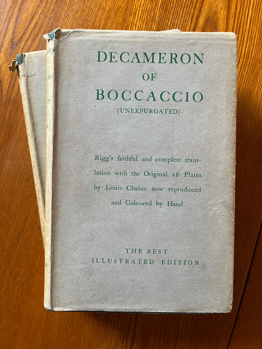 Decameron of Boccaccio - Hand Painted Erotic Illustration (2 Volumes)