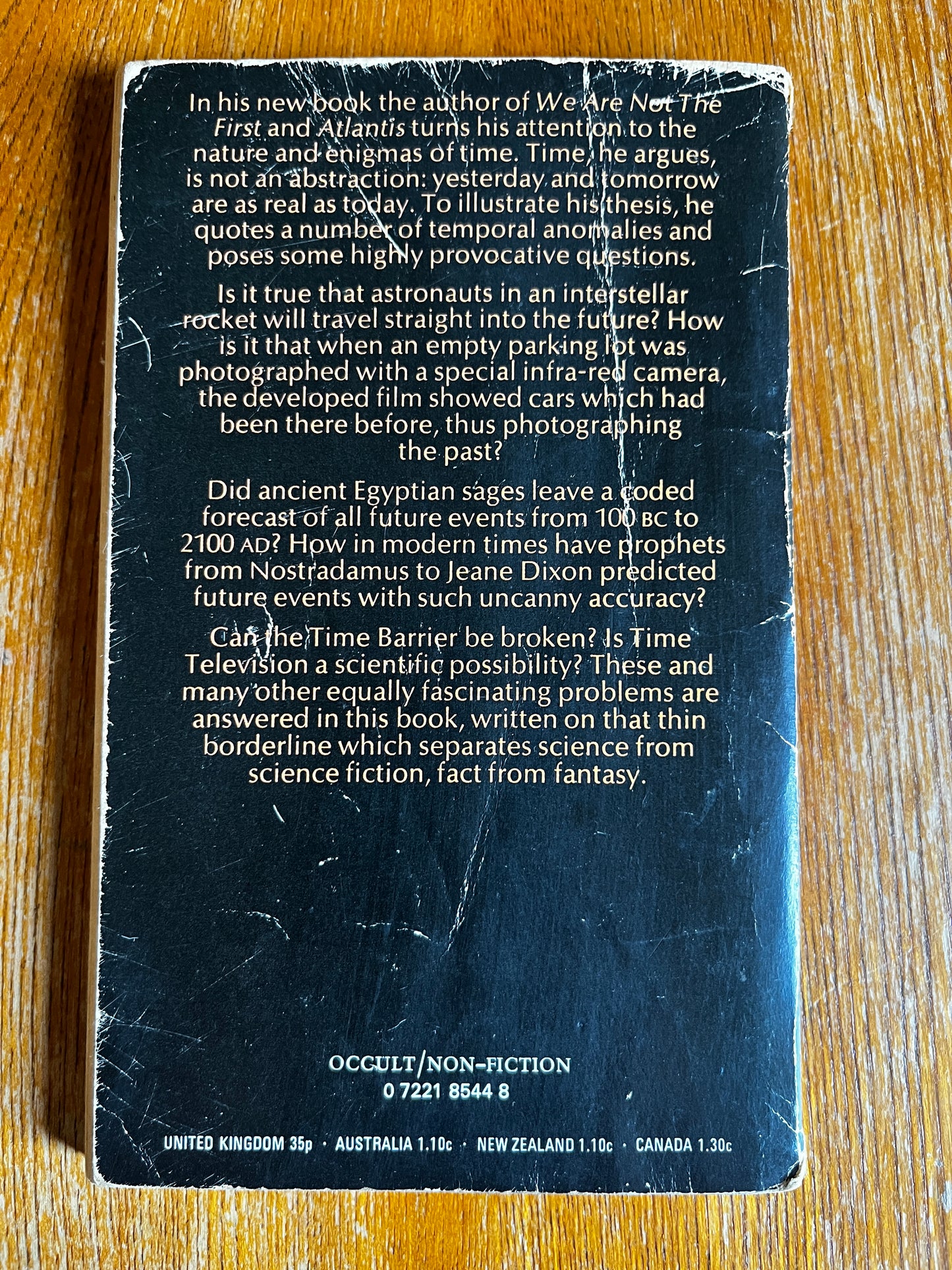 Beyond the Time Barrier - Andrew Thomas (First Edition 1974 Sphere)