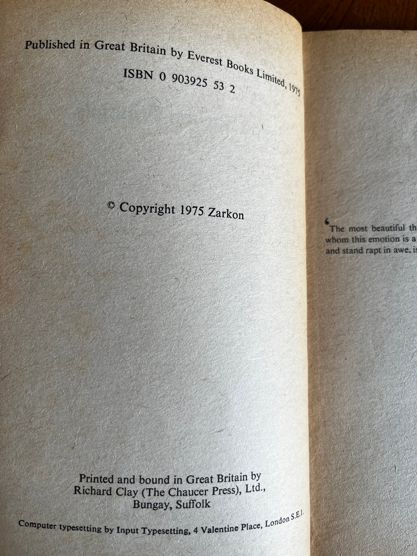 The Zarkon Principle - Anon (Kenneth Rayner Johnson) (First Edition 1975)