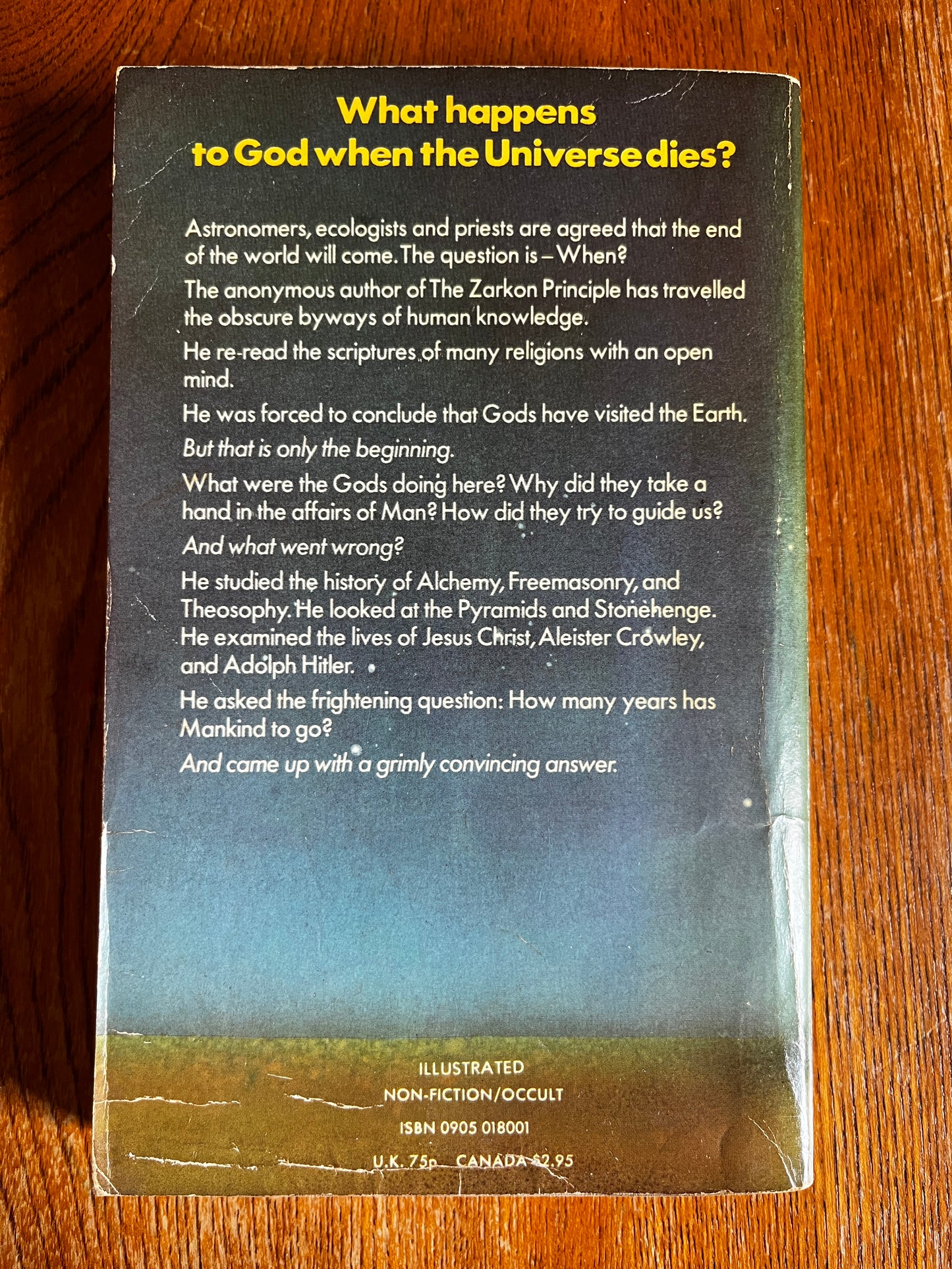 The Zarkon Principle - Anon (Kenneth Rayner Johnson) (First Edition 1975)