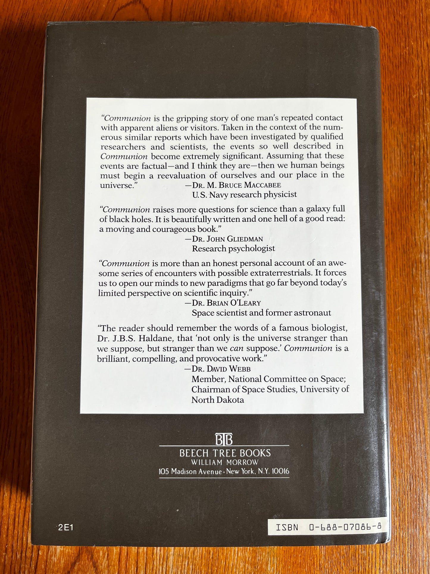 Communion - Whitley Strieber (First Edition)