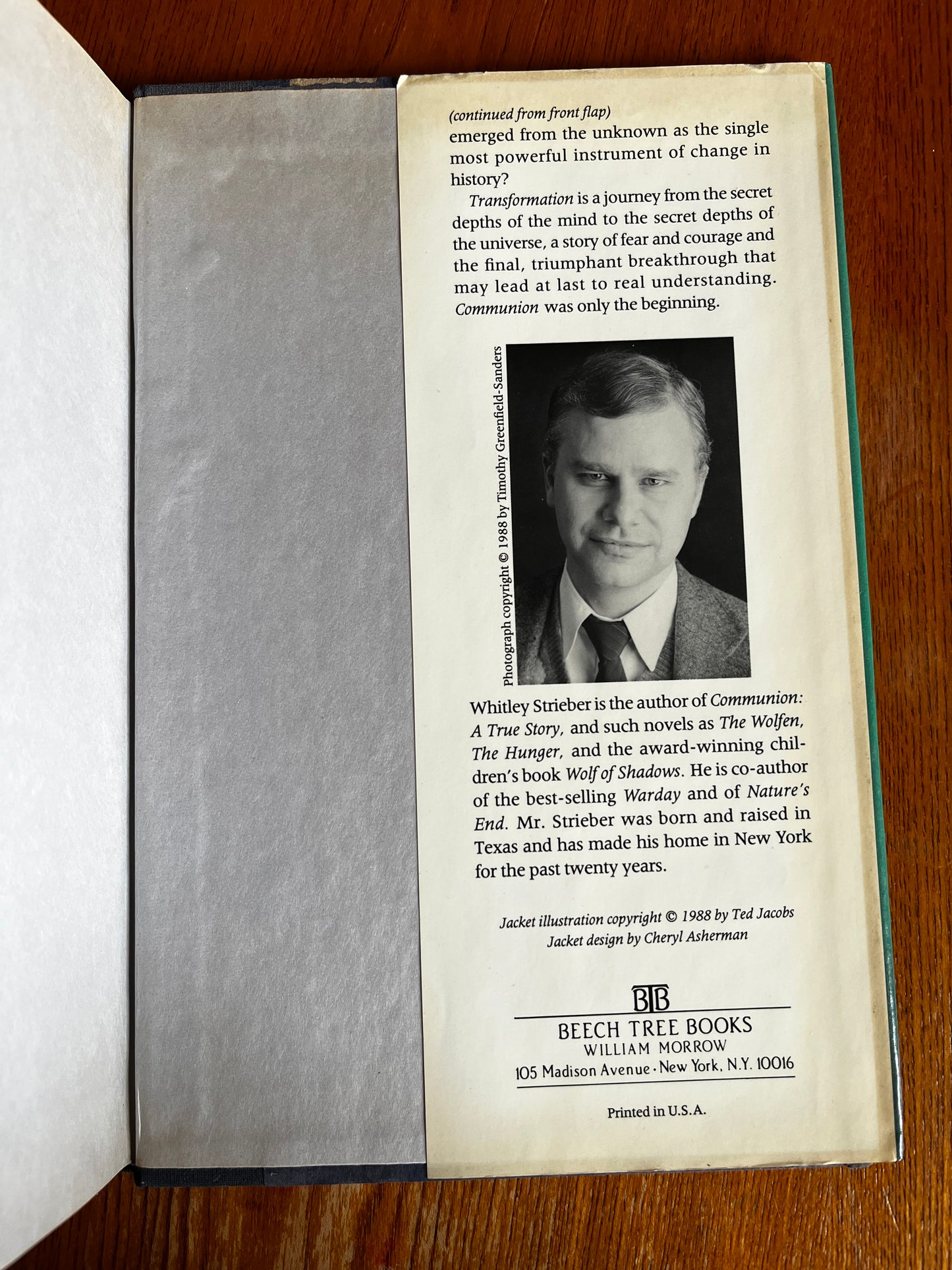 Transformation: The Breakthrough - Whitley Strieber (First Edition)