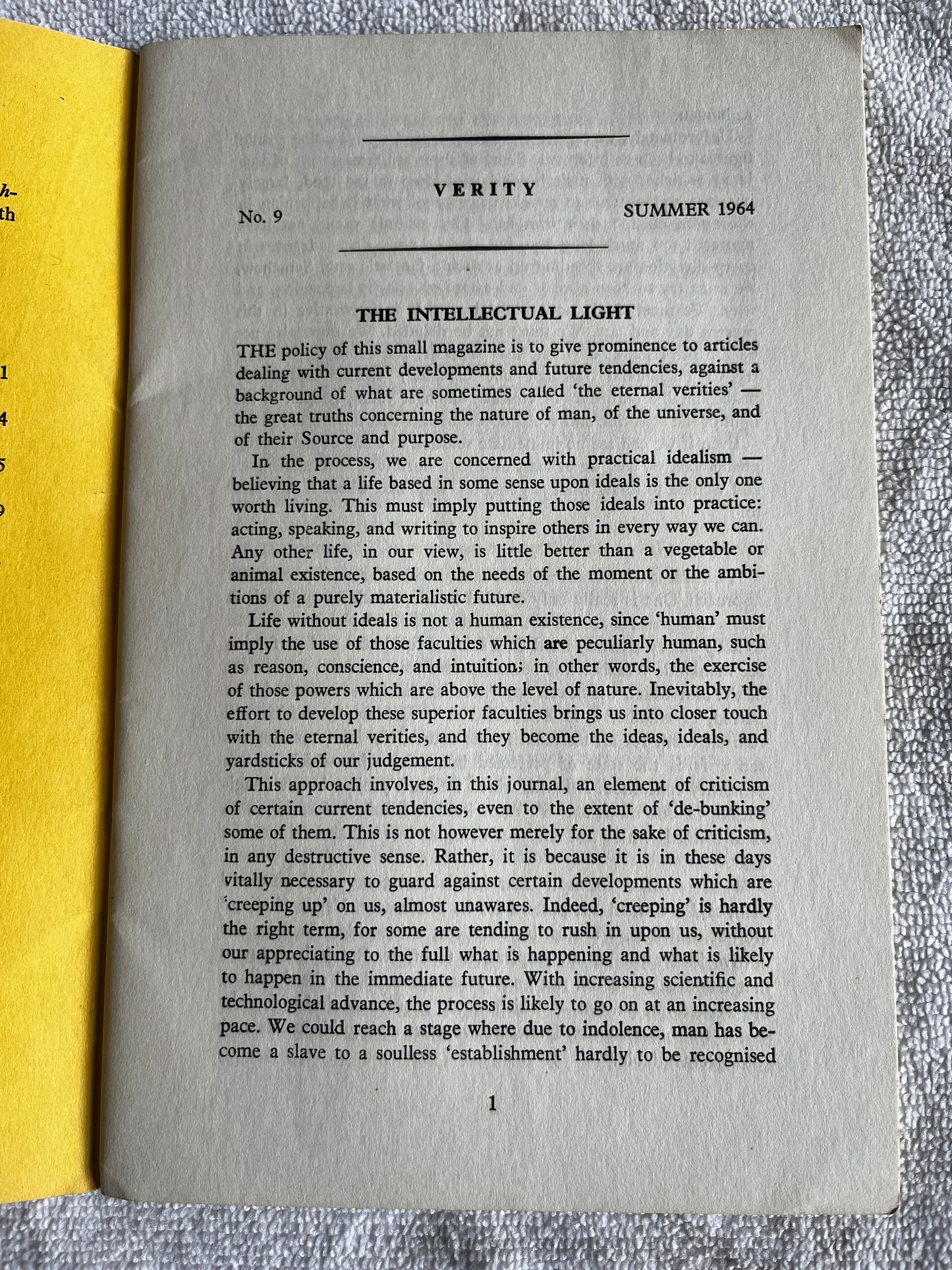 Verity Issue 9 - Summer 1964
