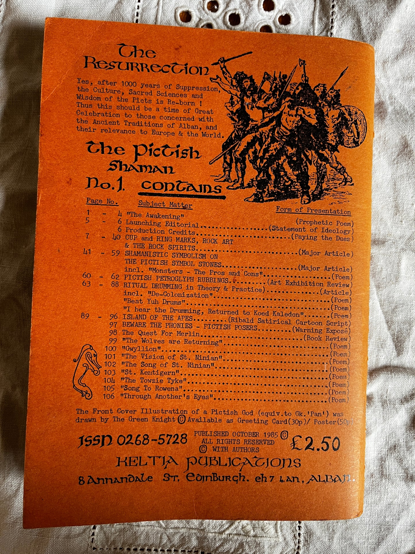 The Pictish Shaman - Kaledon Naddair (1985 RARE ZINE)