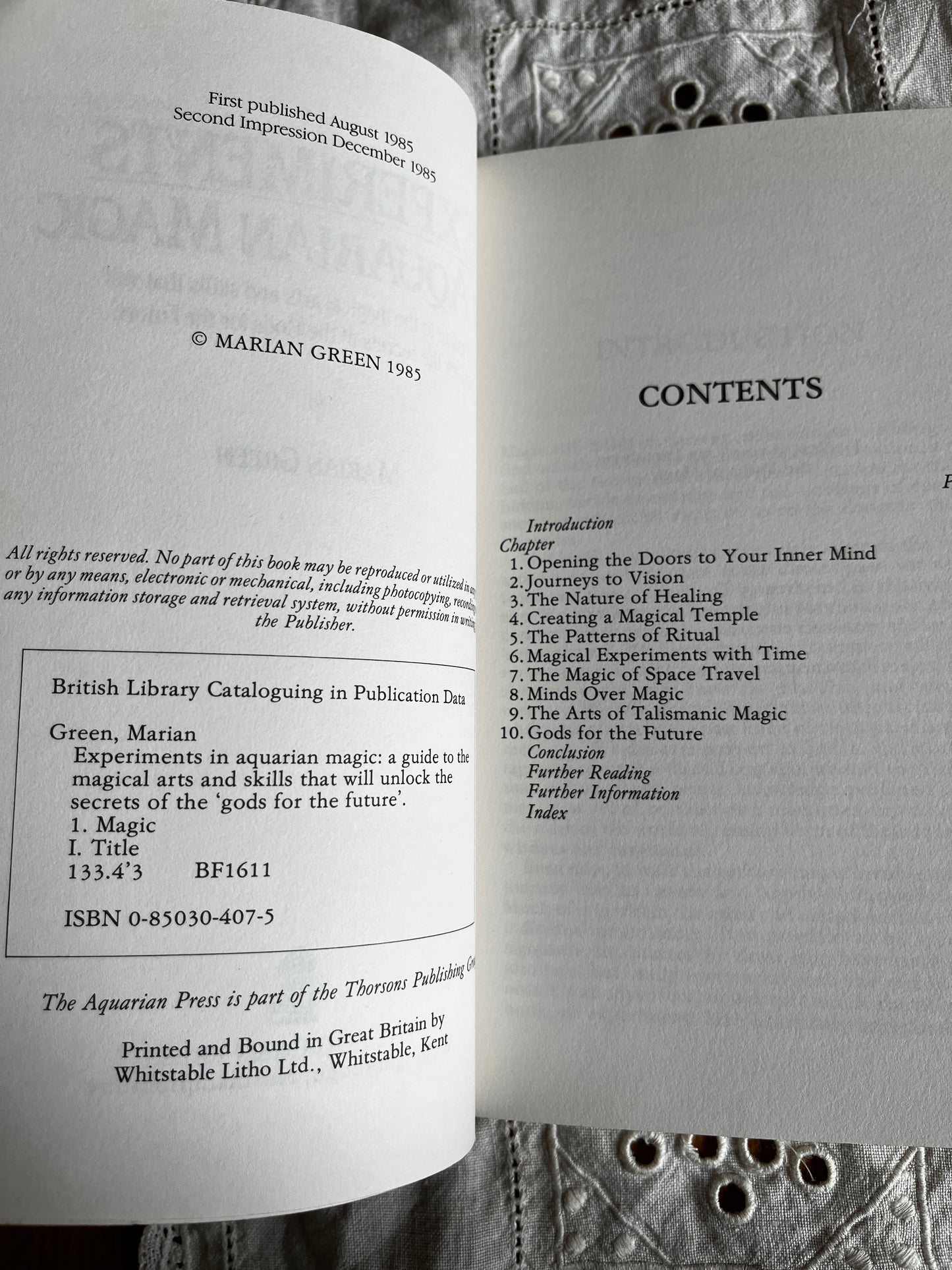 Experiments in Aquarian Magic - Marian Green