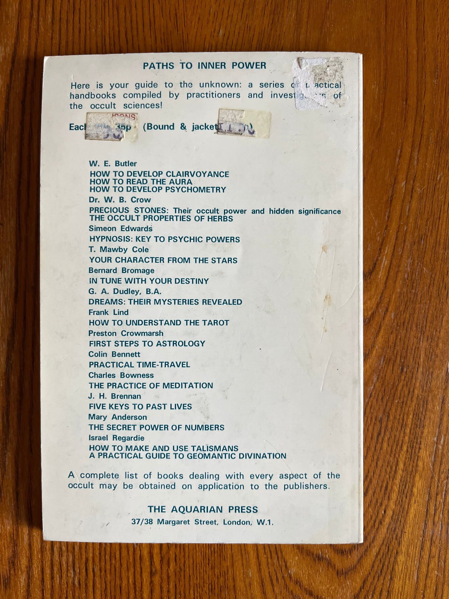 A Practical Guide to Geomantic Divination - Israel Regardie (First Edition)