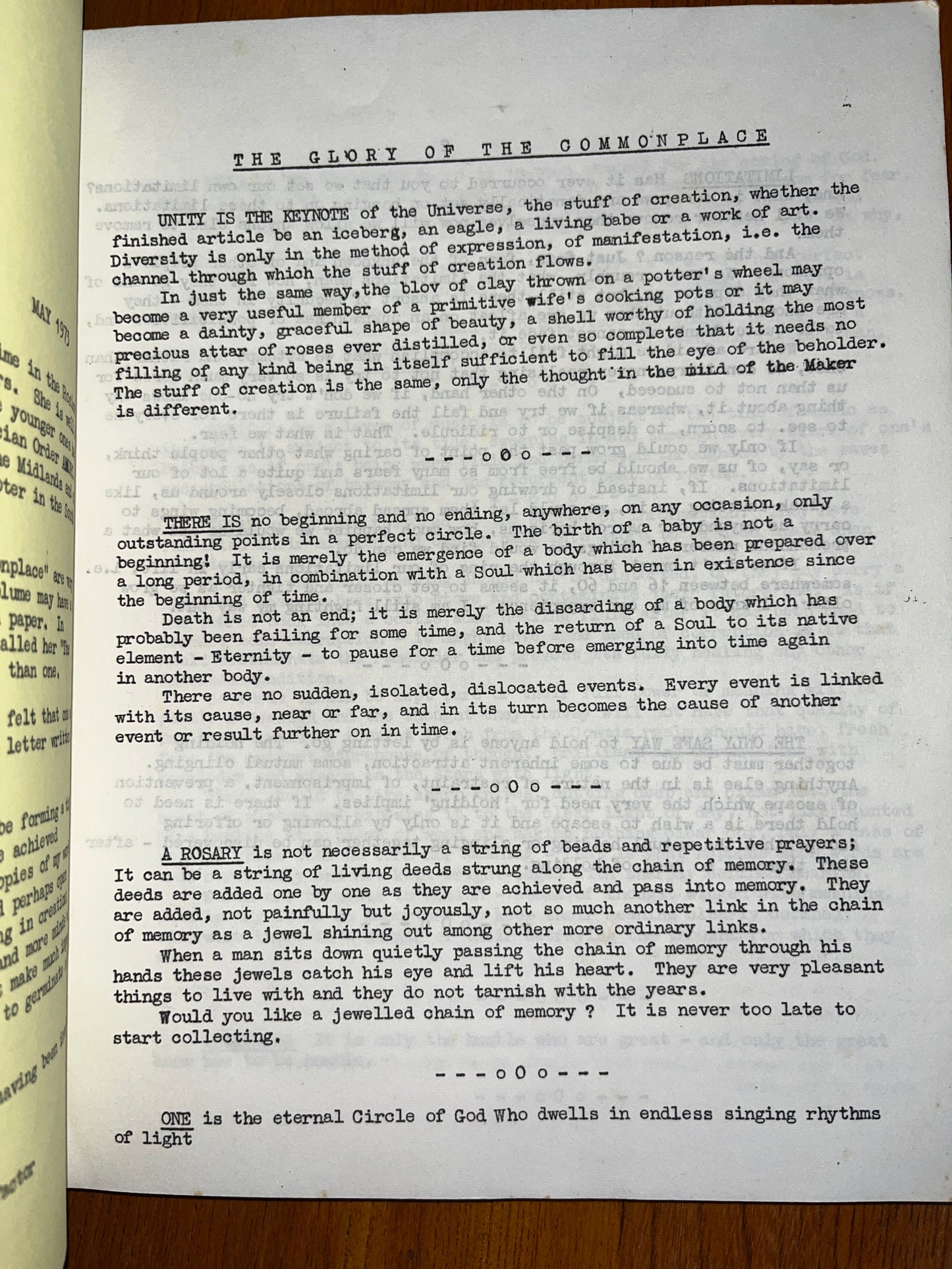 The Glory of the Commonplace - Thea Briton (1973 SIGNED RARE Rosicrucian booklet)
