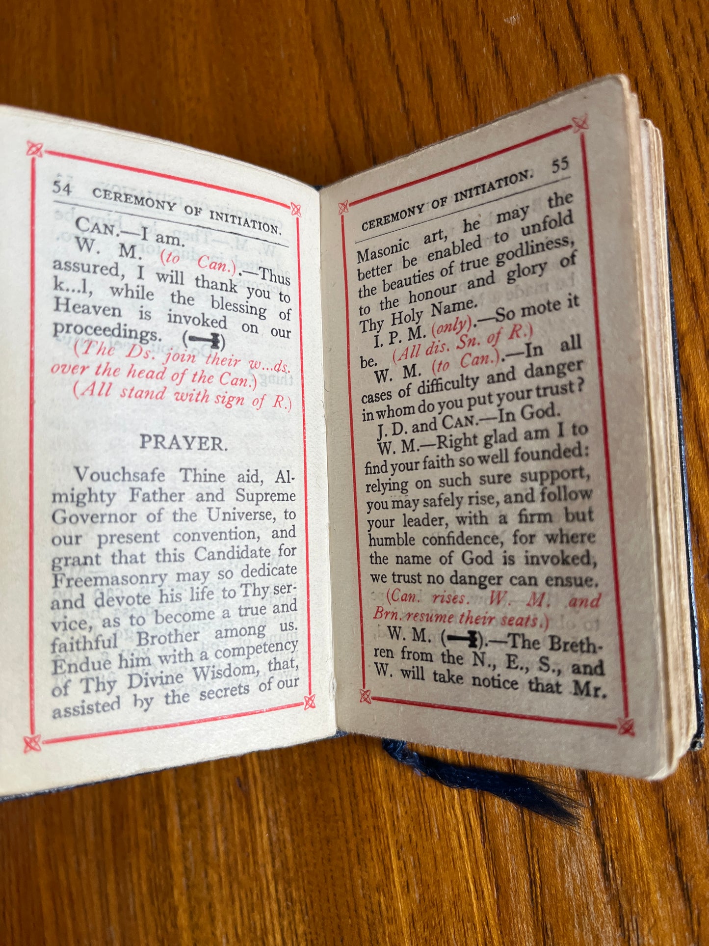 The Perfect Ceremonies of Craft Masonry - Freemason Miniature Book 1929