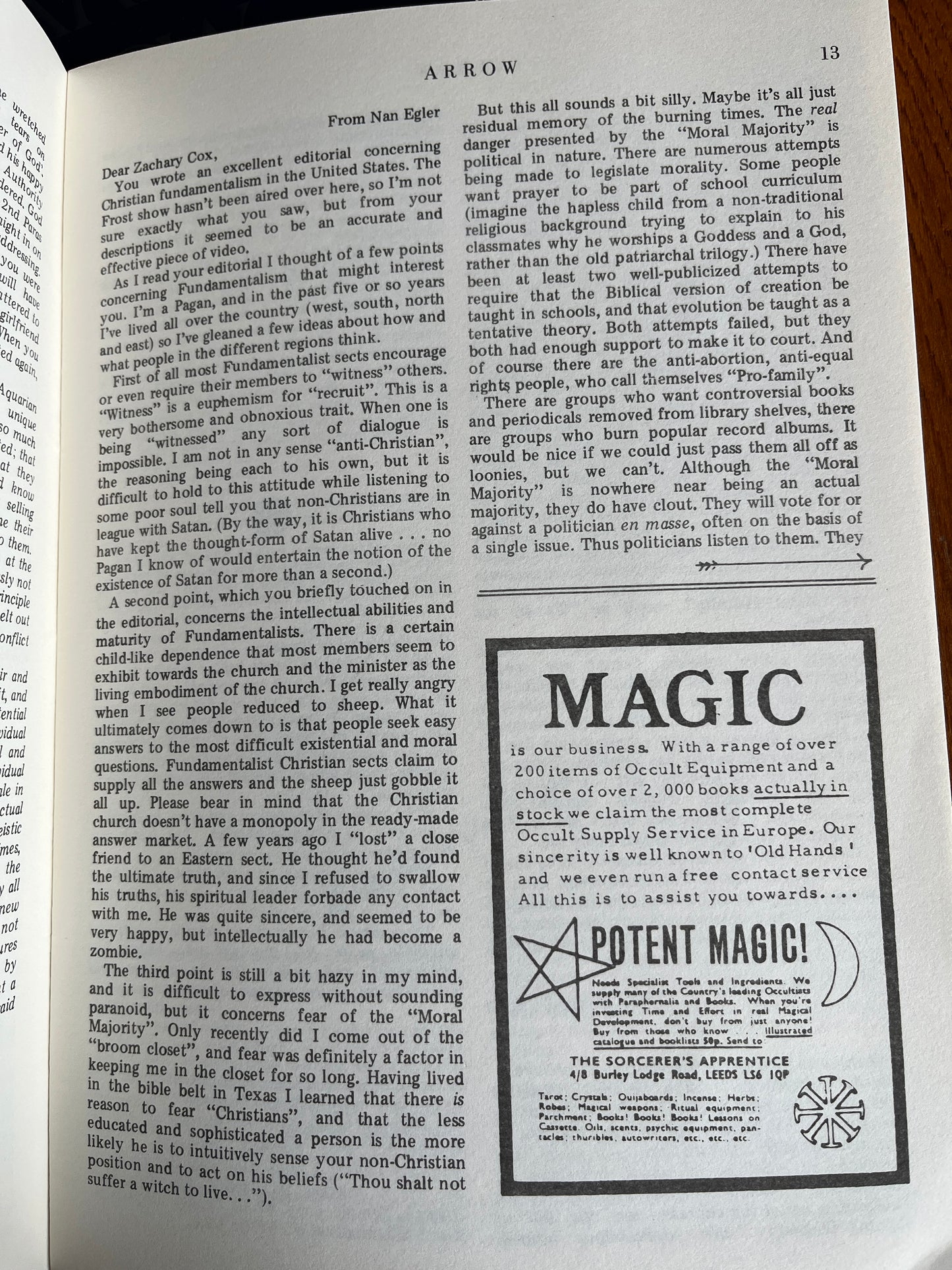 The Aquarian Arrow Issues 14 & 21 - EX LIBRIS KENNETH GRANT