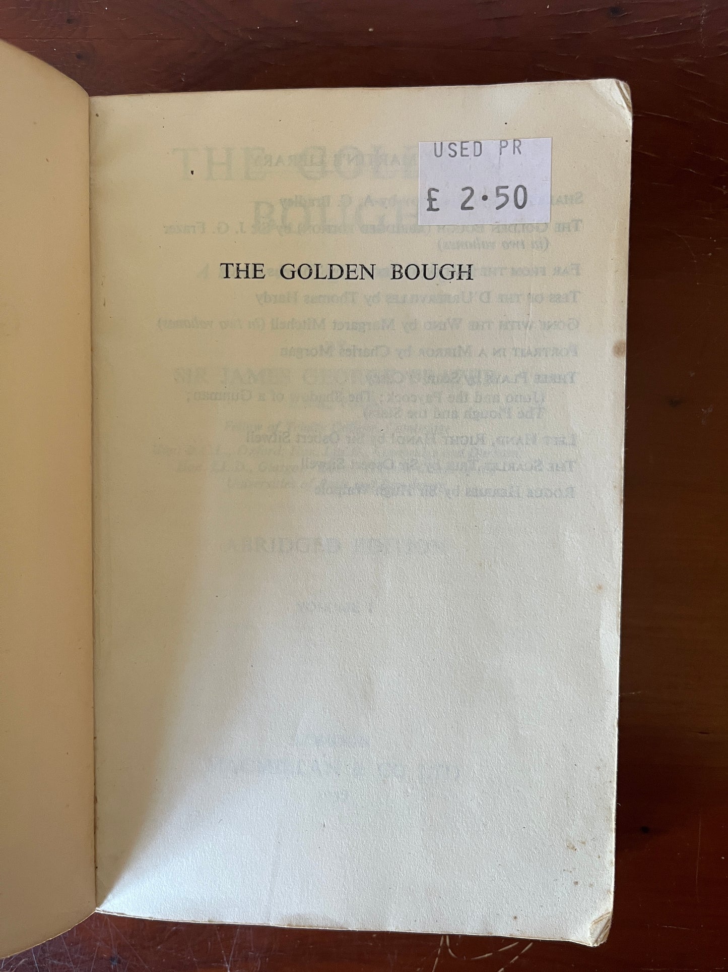 The Golden Bough (Abridged Paperback, Vol 1) - Sir James George Frazer