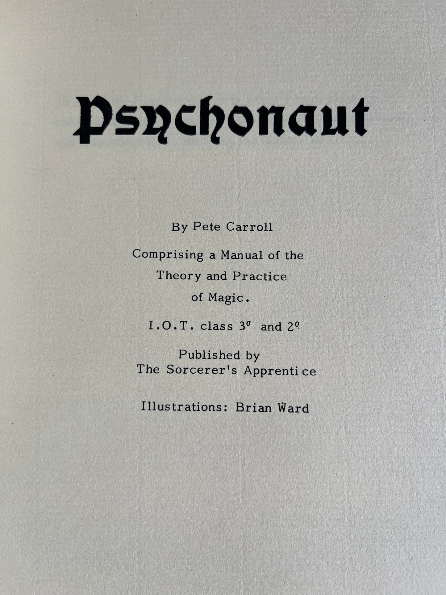 Psychonaut - Peter Carroll (First Edition, Rare)