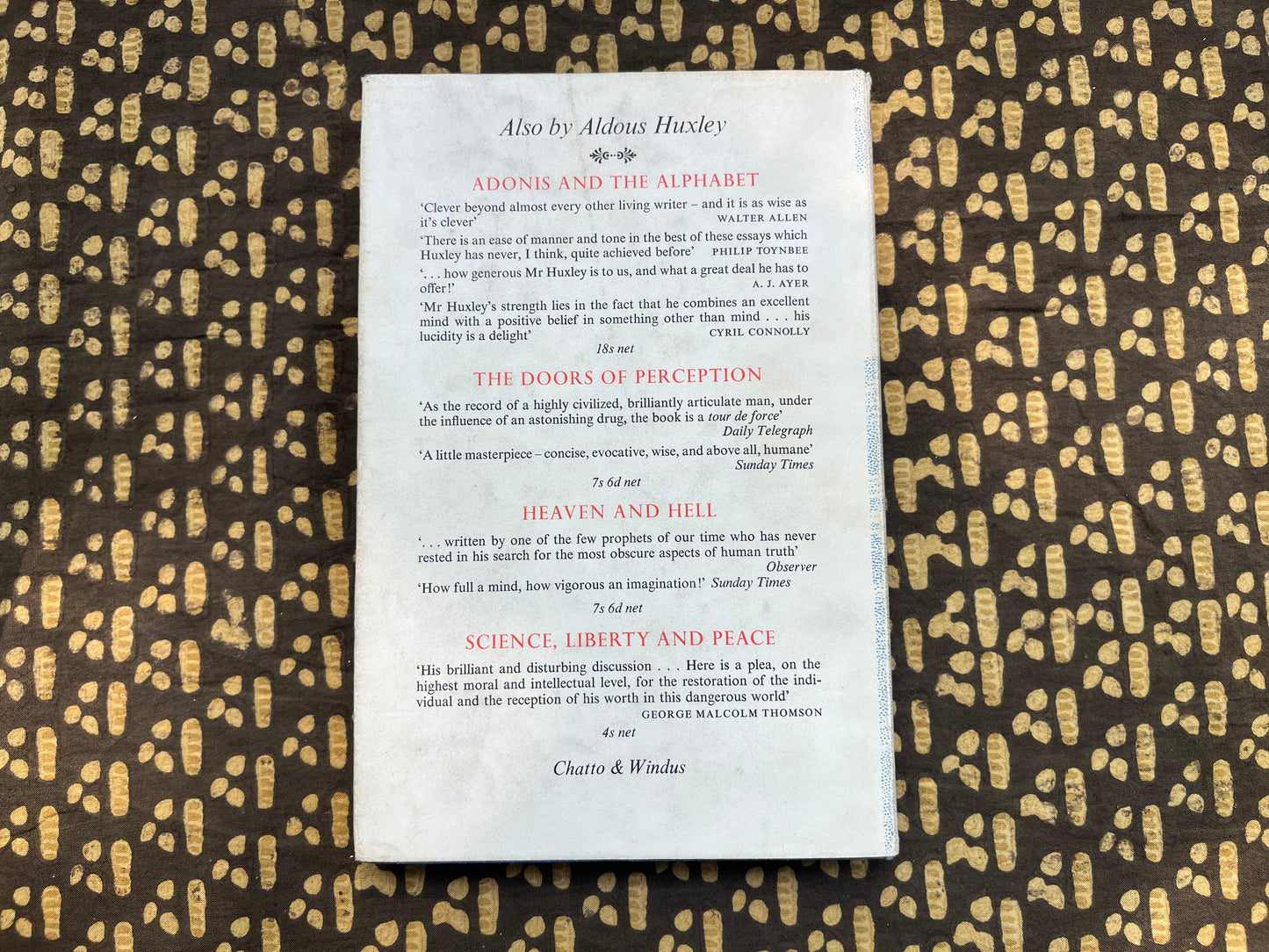 Brave New World Revisited [First Edition] - Aldous Huxley