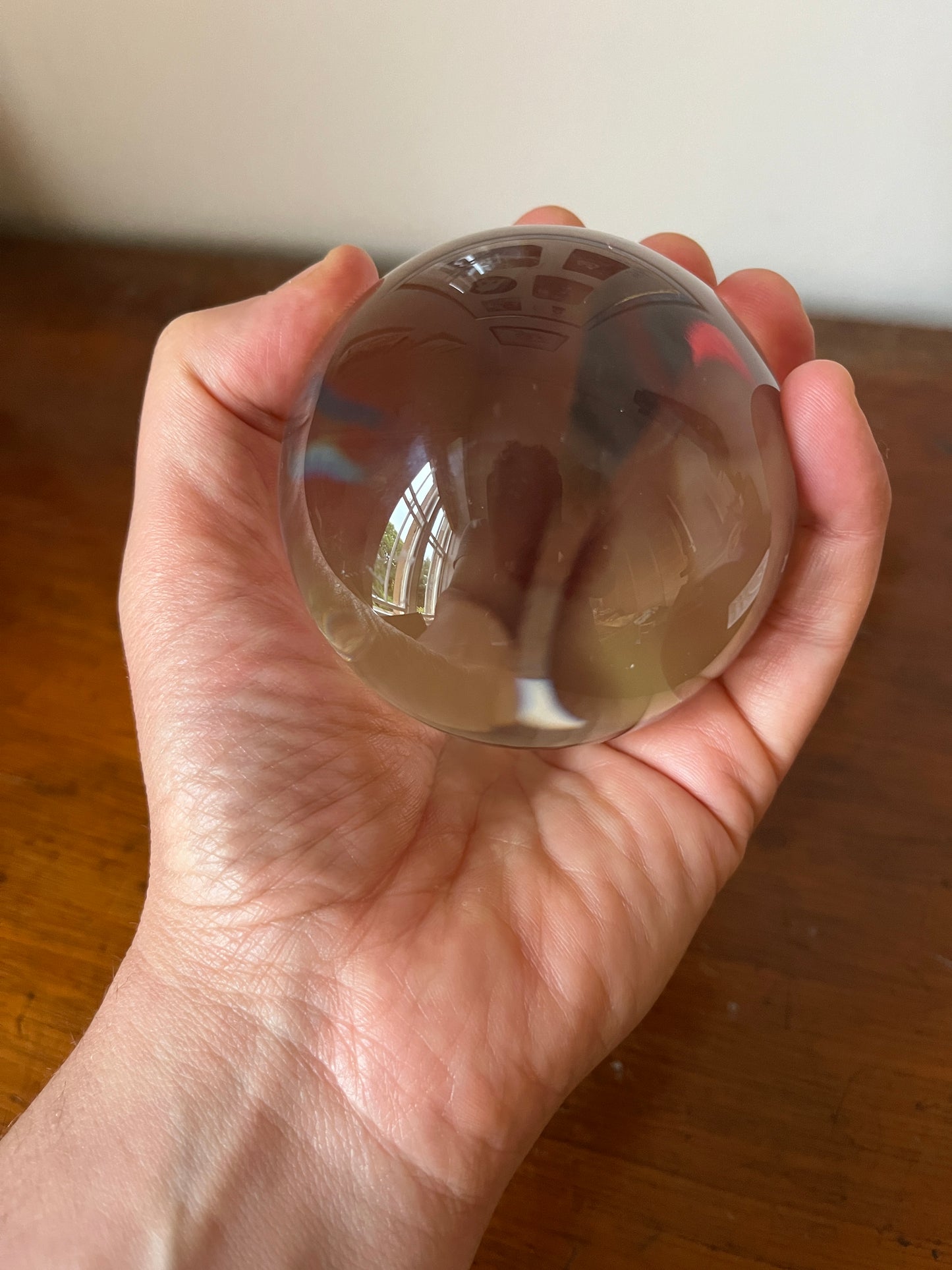 Crystal Ball with Wooden Base