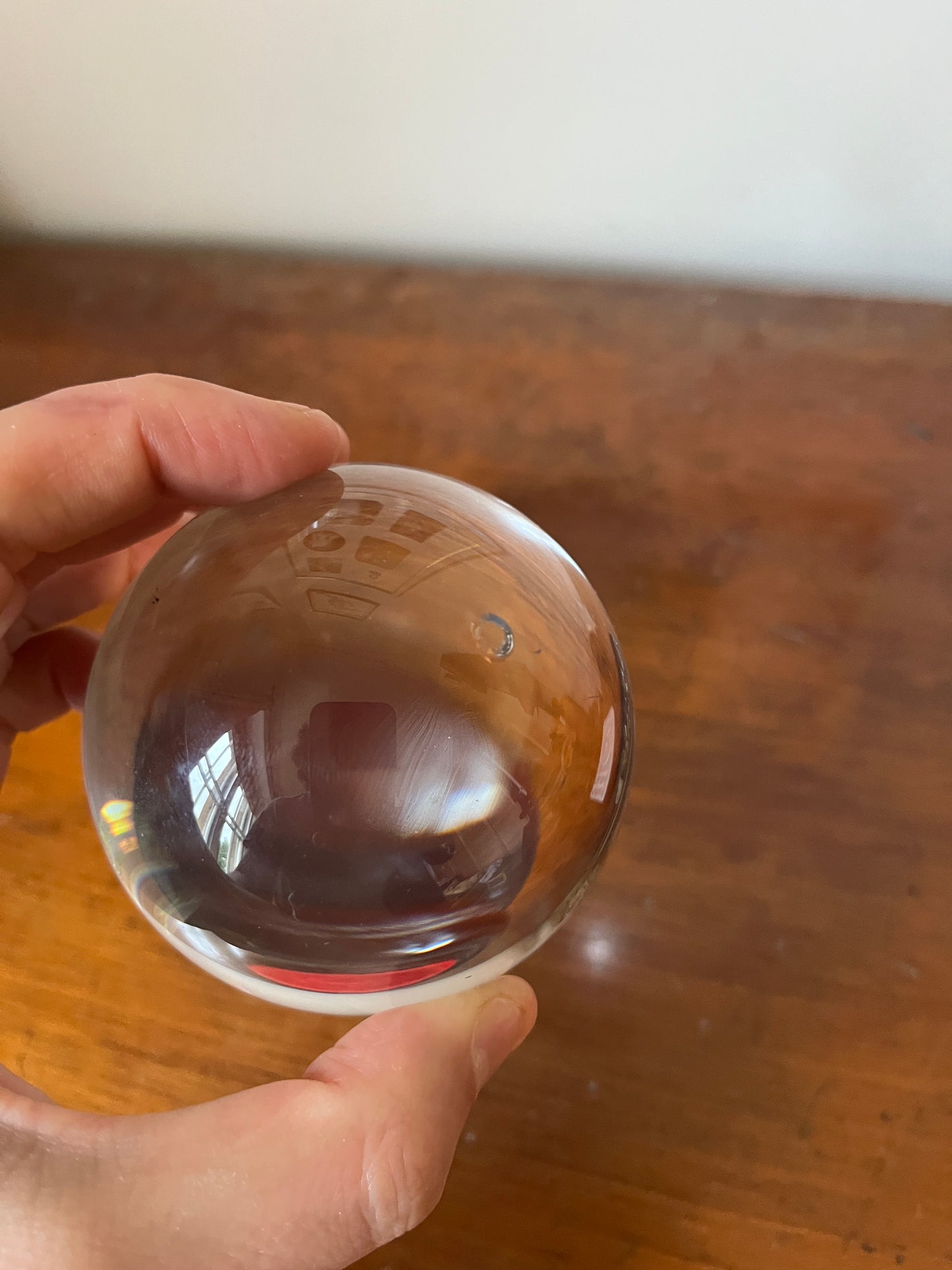 Crystal Ball with Wooden Base