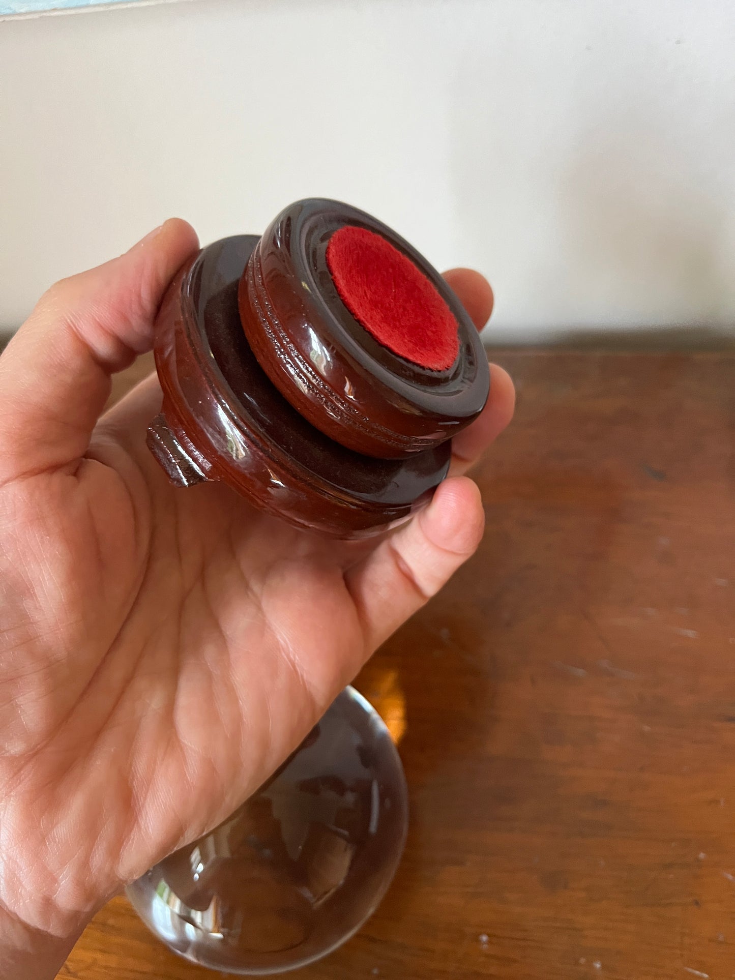 Crystal Ball with Wooden Base