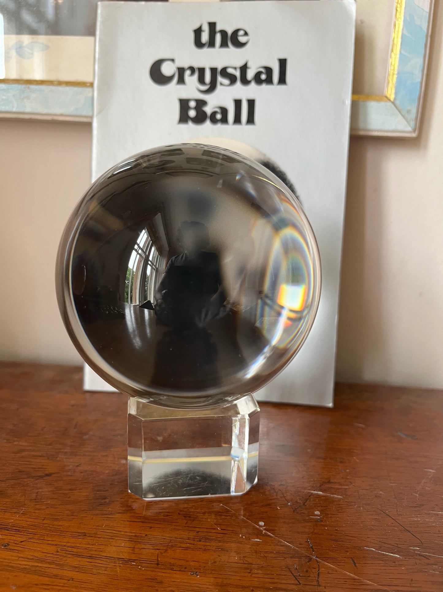 Crystal Ball with Glass Stand and Guidebook