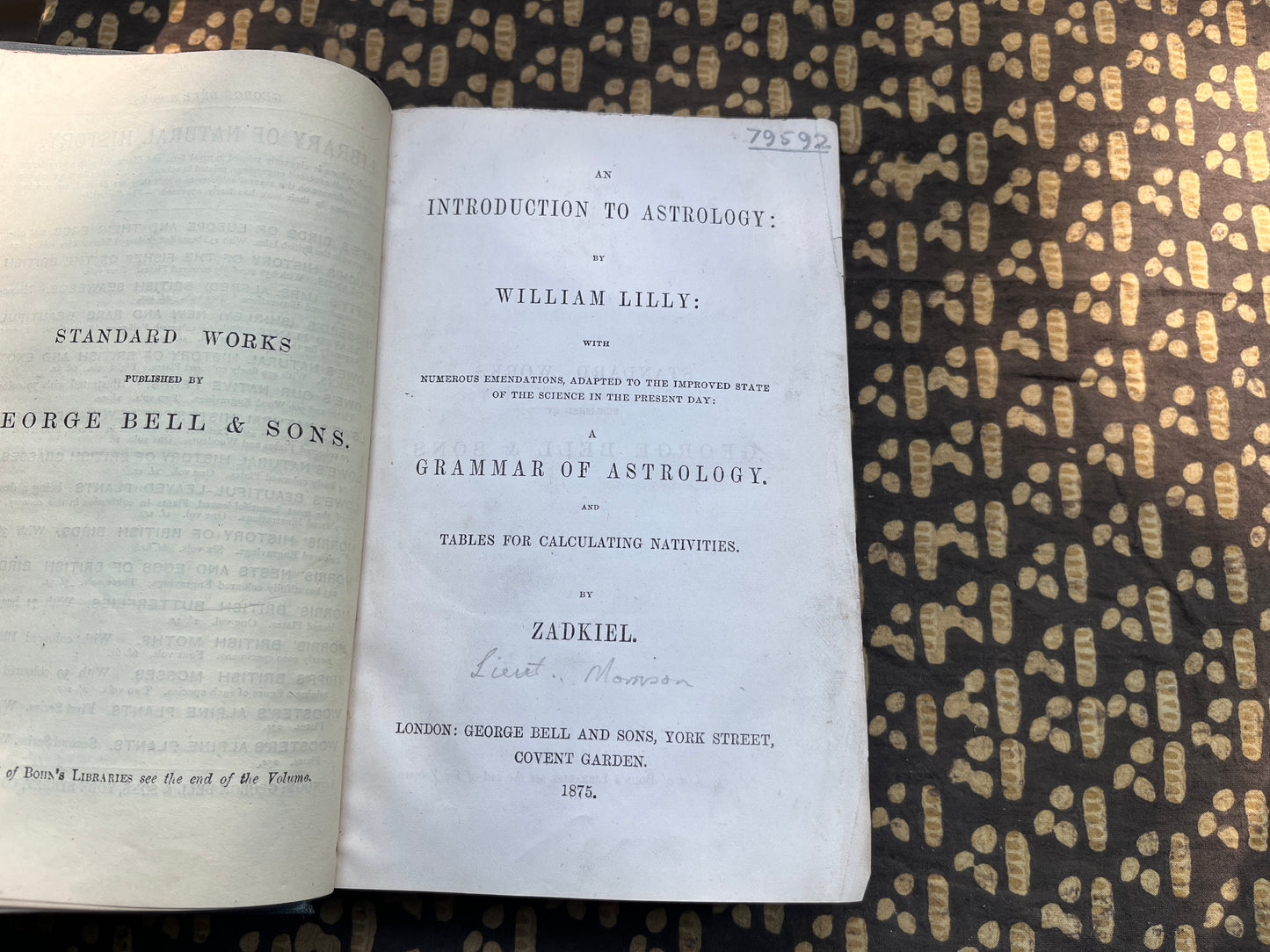An Introduction to Astrology [1875] - William Lilly, with additions by Zadkiel