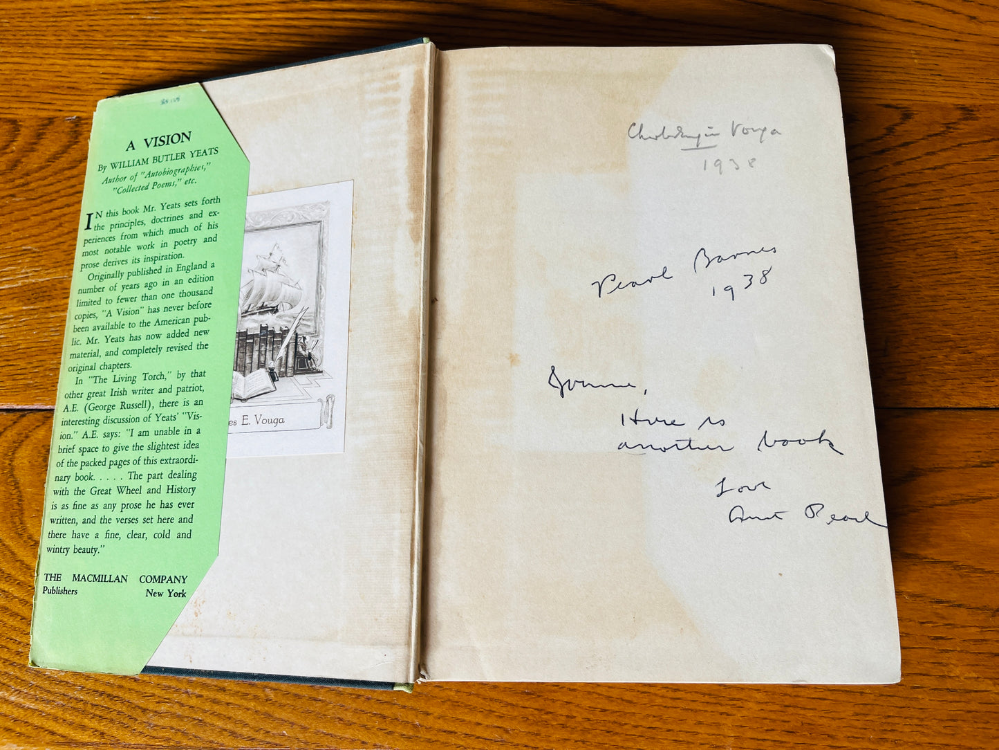 A Vision - WB Yeats & George Yeats (1938 First US Edition of Version "B")