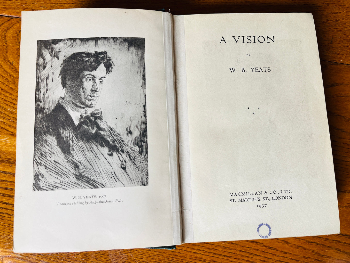 A Vision - WB Yeats & George Yeats (1937 True First Edition of Version B)