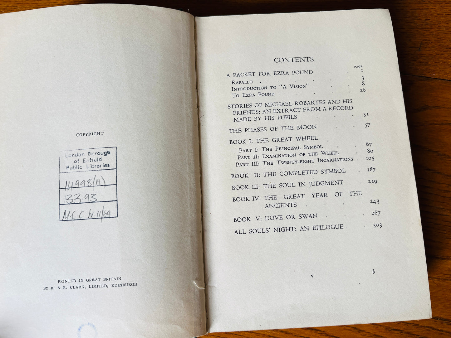A Vision - WB Yeats & George Yeats (1937 True First Edition of Version B)