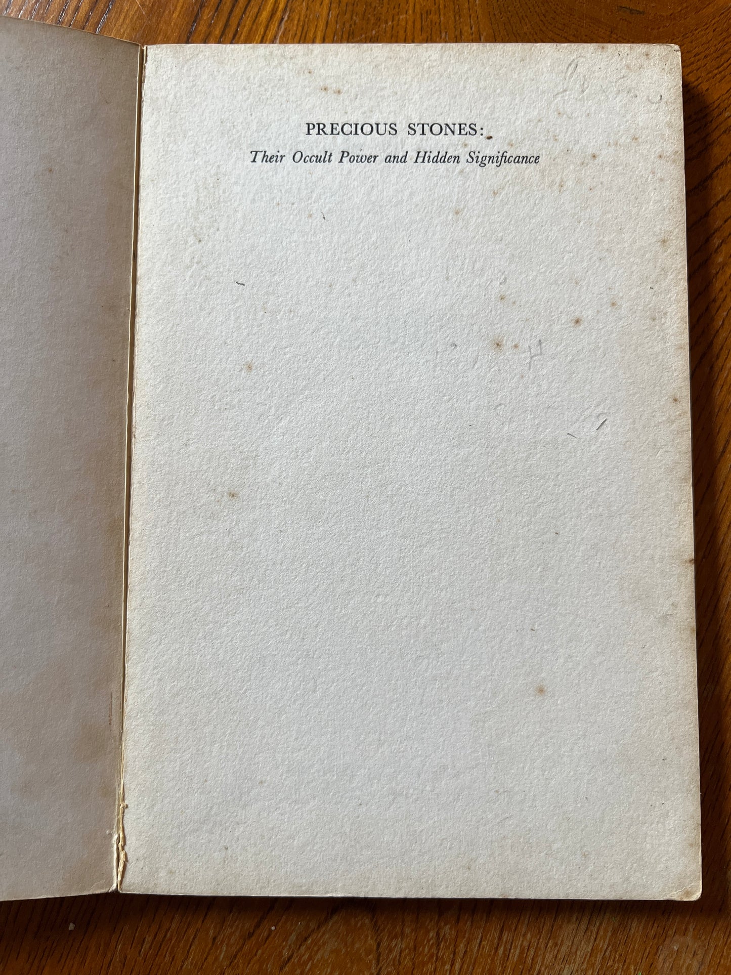 Precious Stone - W B Crow (Paths to Inner Power, 1968 First Edition)