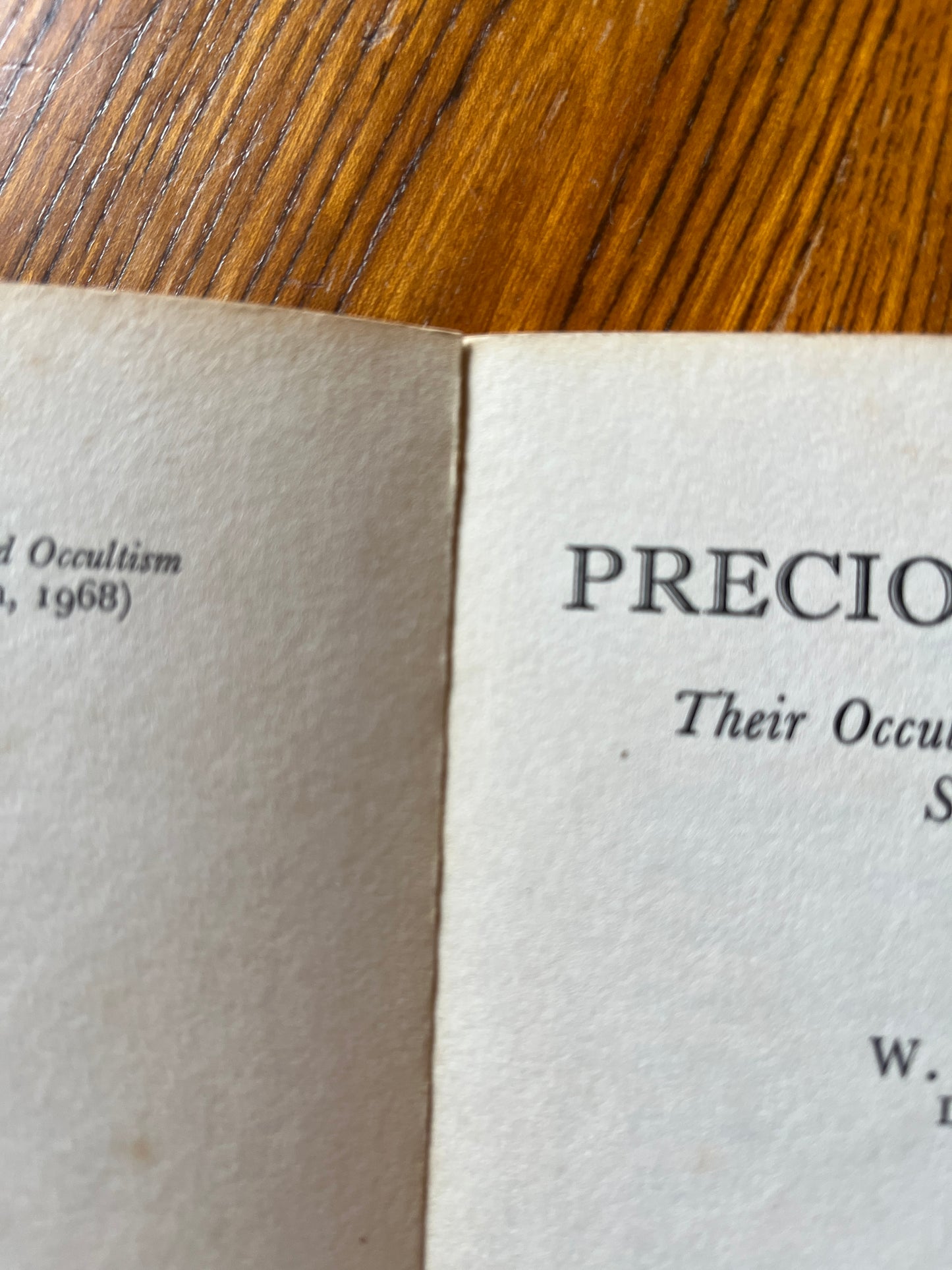 Precious Stone - W B Crow (Paths to Inner Power, 1968 First Edition)