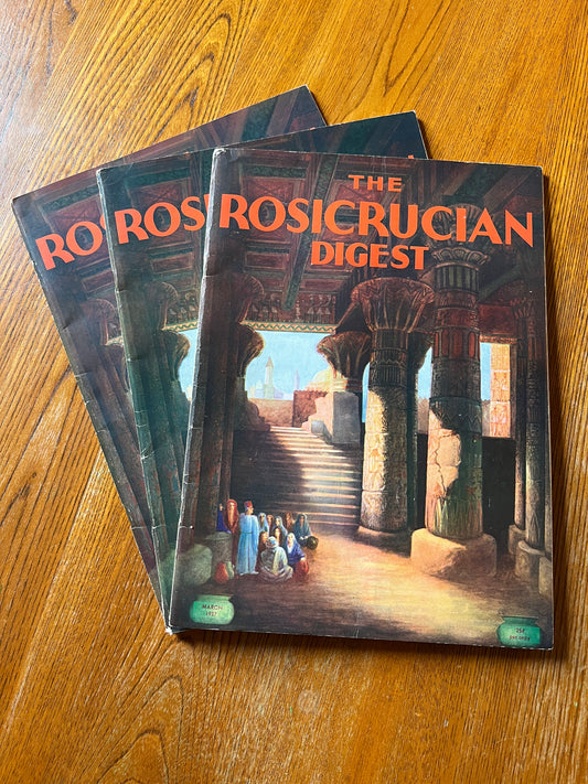 The Rosicrucian Digest - March, May & July 1937 Secret Society Magazines