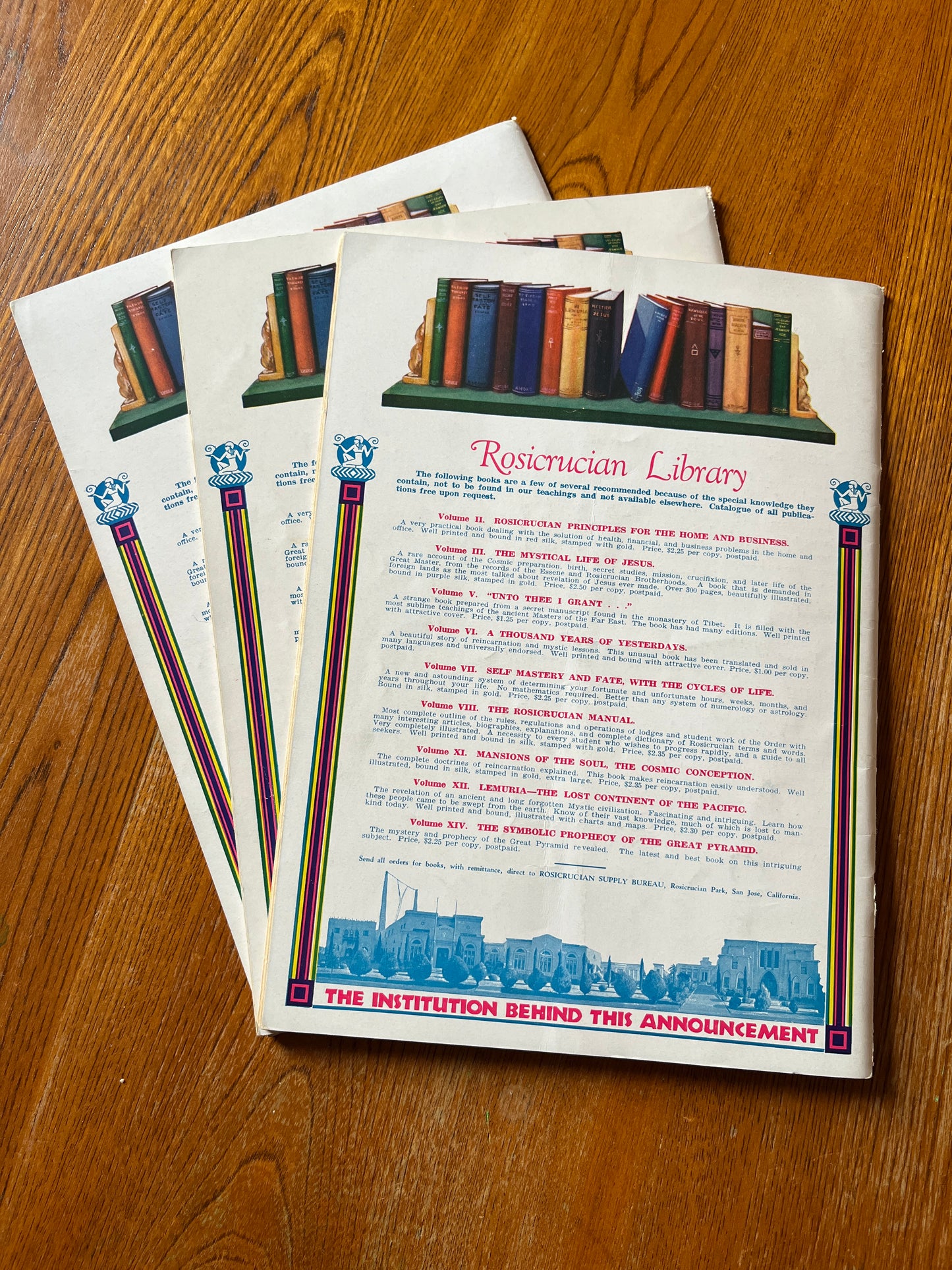The Rosicrucian Digest - March, May & July 1937 Secret Society Magazines