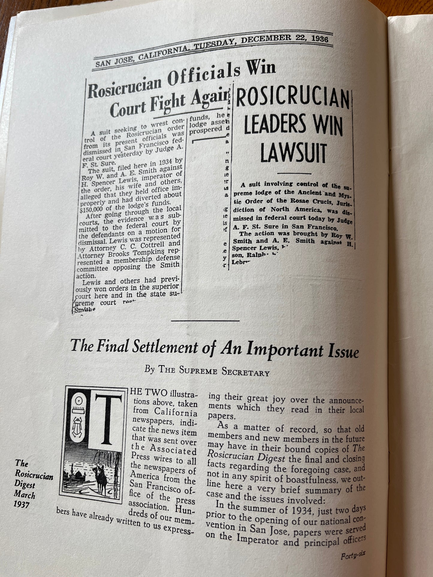 The Rosicrucian Digest - March, May & July 1937 Secret Society Magazines