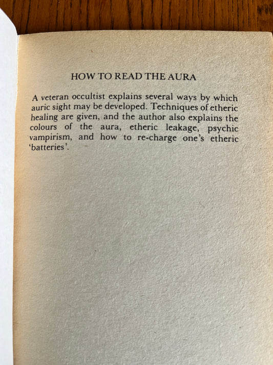 How to Read the Aura - W E Butler