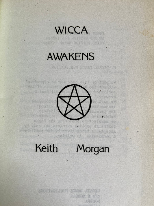 Wicca Awakens - Keith Morgan (RARE ZINE)