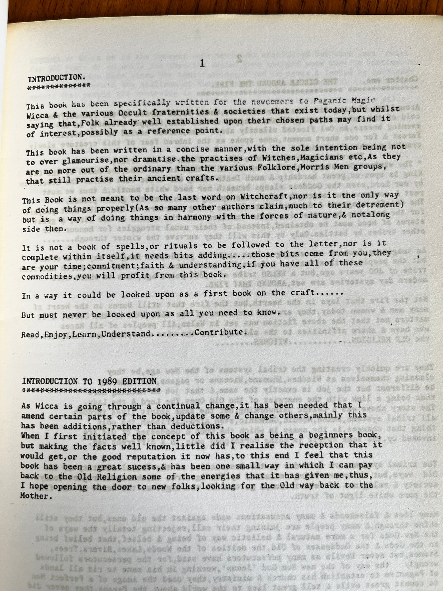 Wicca Awakens - Keith Morgan (RARE ZINE)