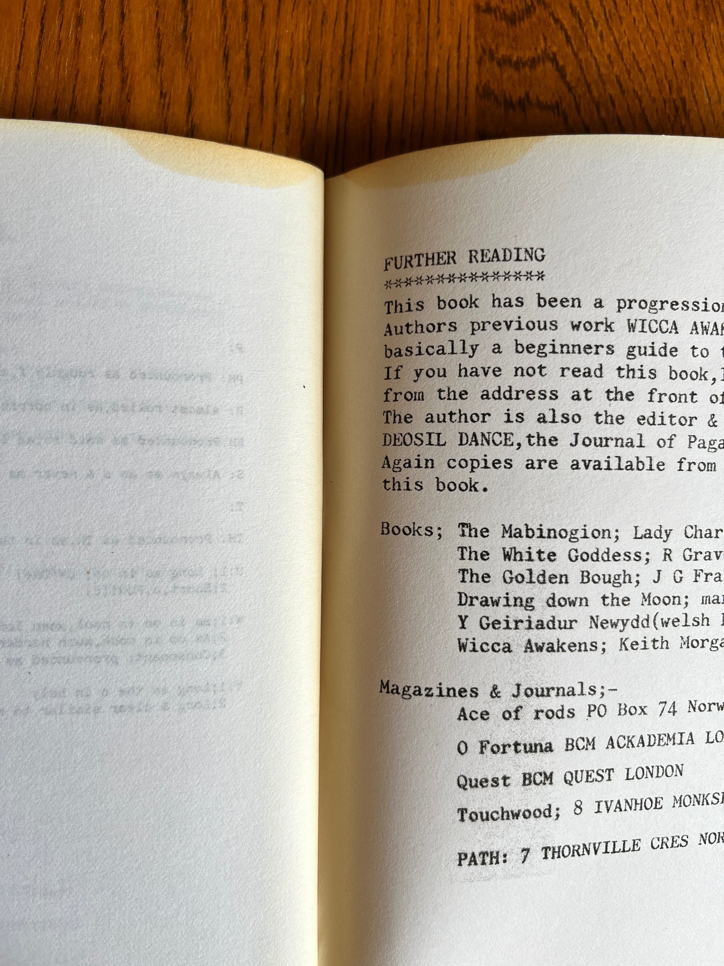 Traditional Wicca - Keith Morgan (RARE ZINE)