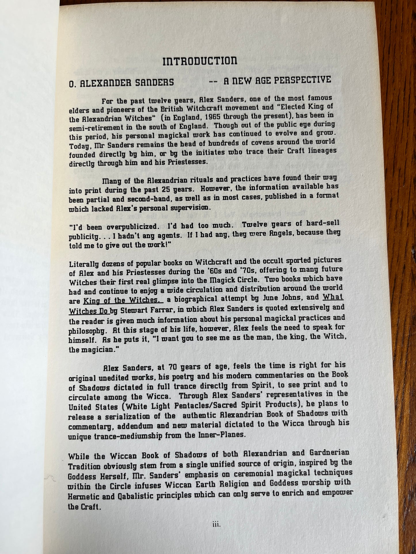 Witchcraft as an Initiatory Path: Vol 1 & 2 - Alexander Sanders (RARE FIRST EDITION ZINE)