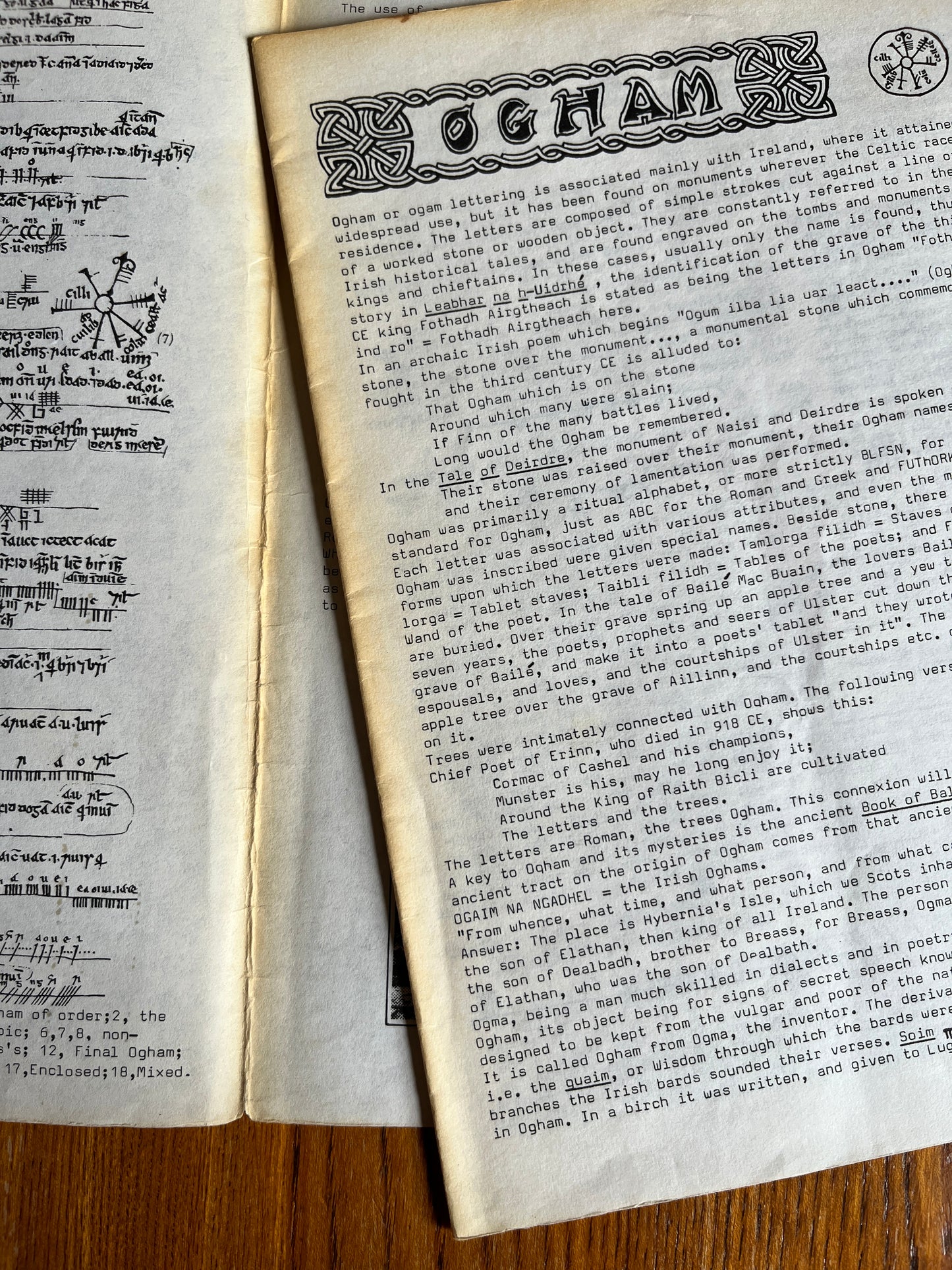 Ogham and Runic: Magical Writing - Nigel Pennick, Fenris-Wolf (RARE ZINE)