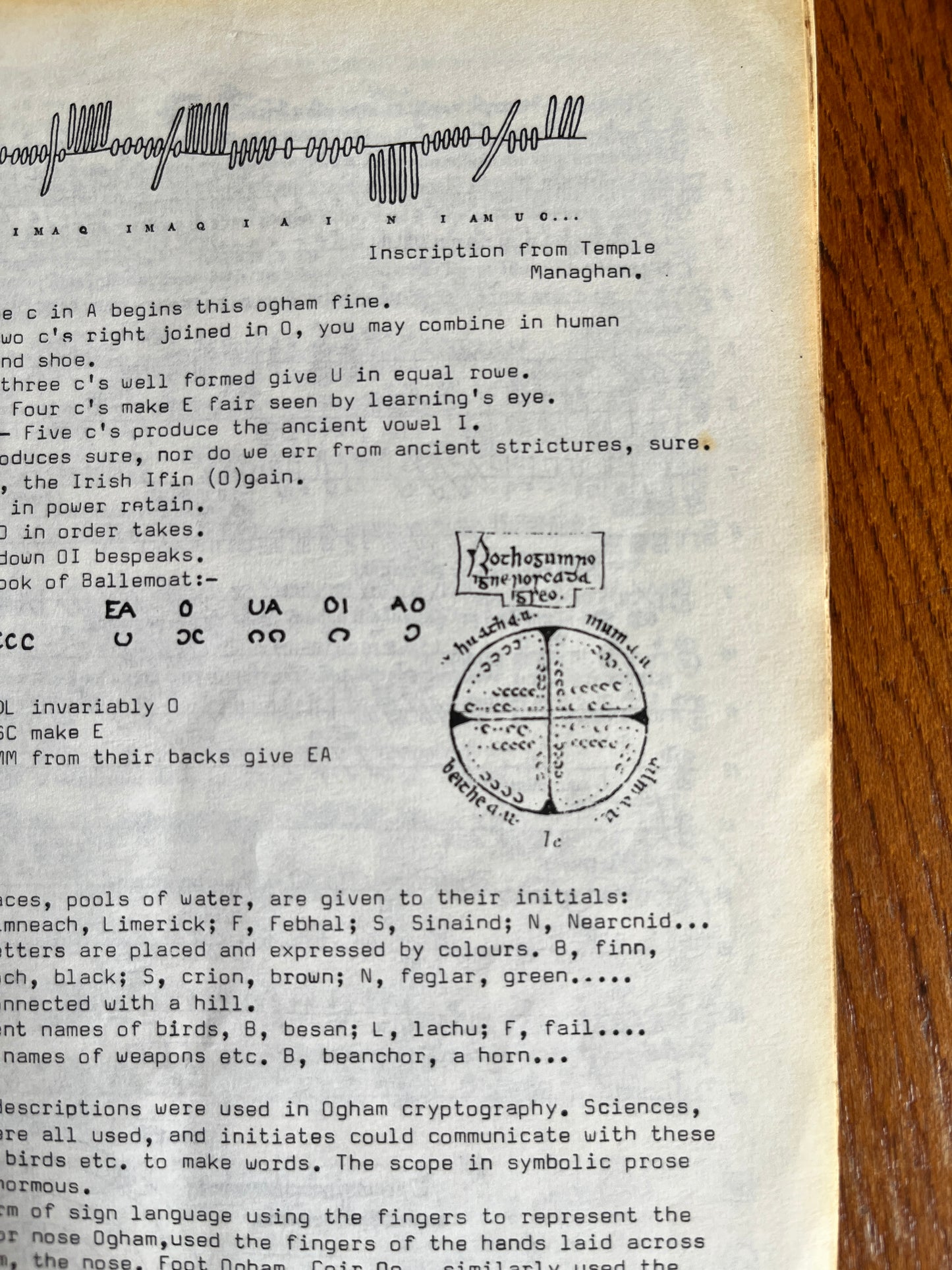 Ogham and Runic: Magical Writing - Nigel Pennick, Fenris-Wolf (RARE ZINE)