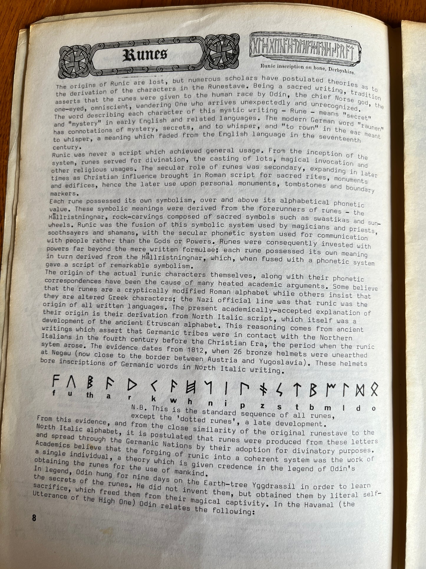 Ogham and Runic: Magical Writing - Nigel Pennick, Fenris-Wolf (RARE ZINE)